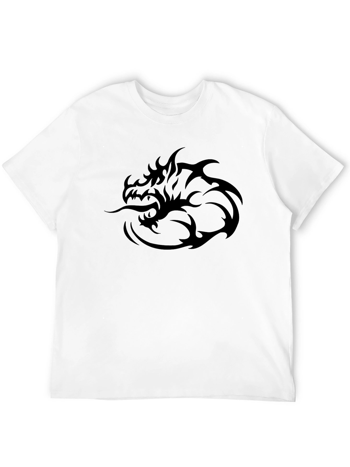 Mens Black Dragon Graphic T-Shirt