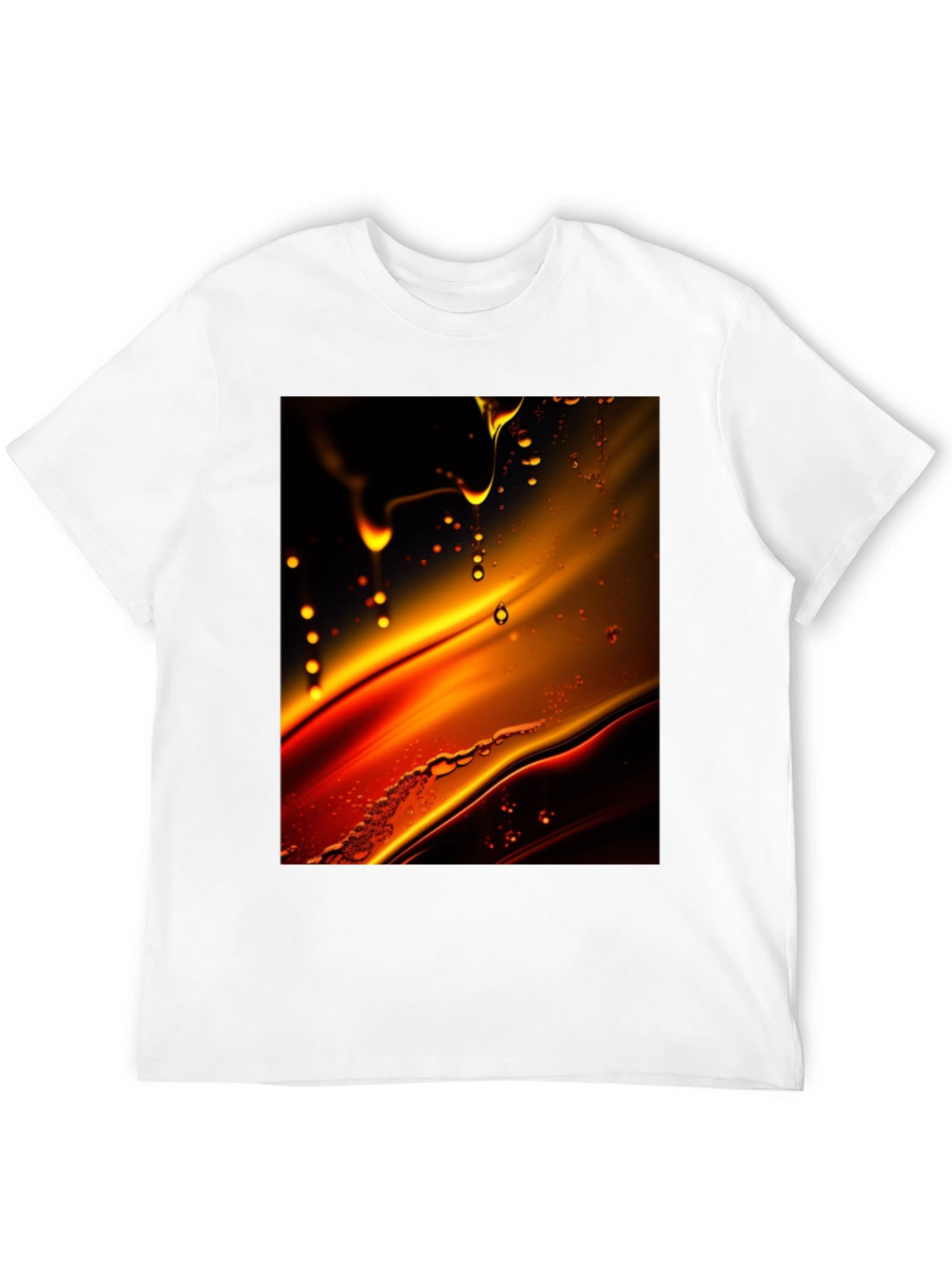 Abstract Liquid Art Black T-Shirt