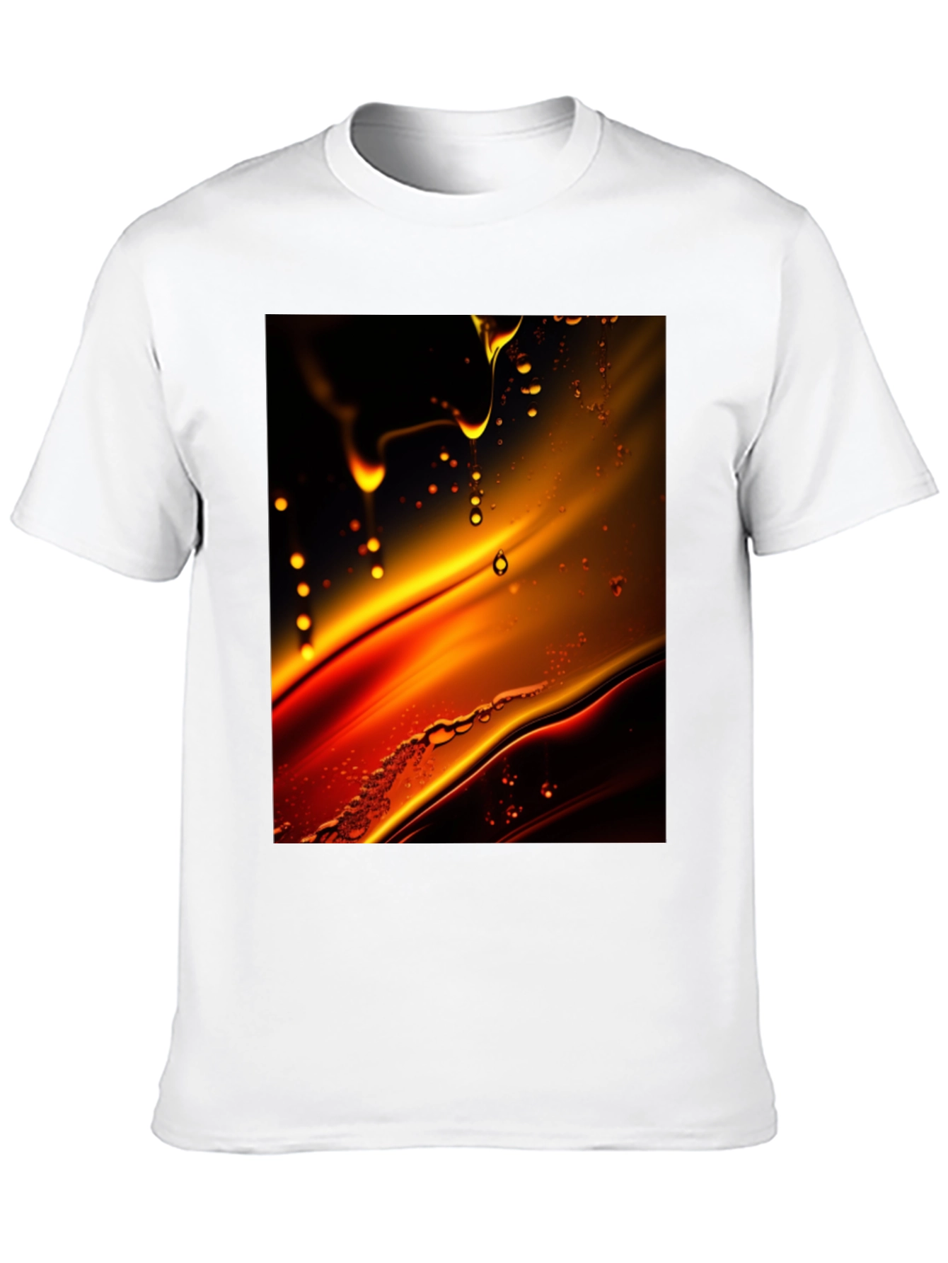 Abstract Liquid Art Black T-Shirt