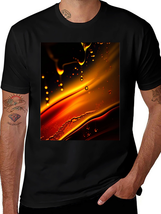 Abstract Liquid Art Black T-Shirt