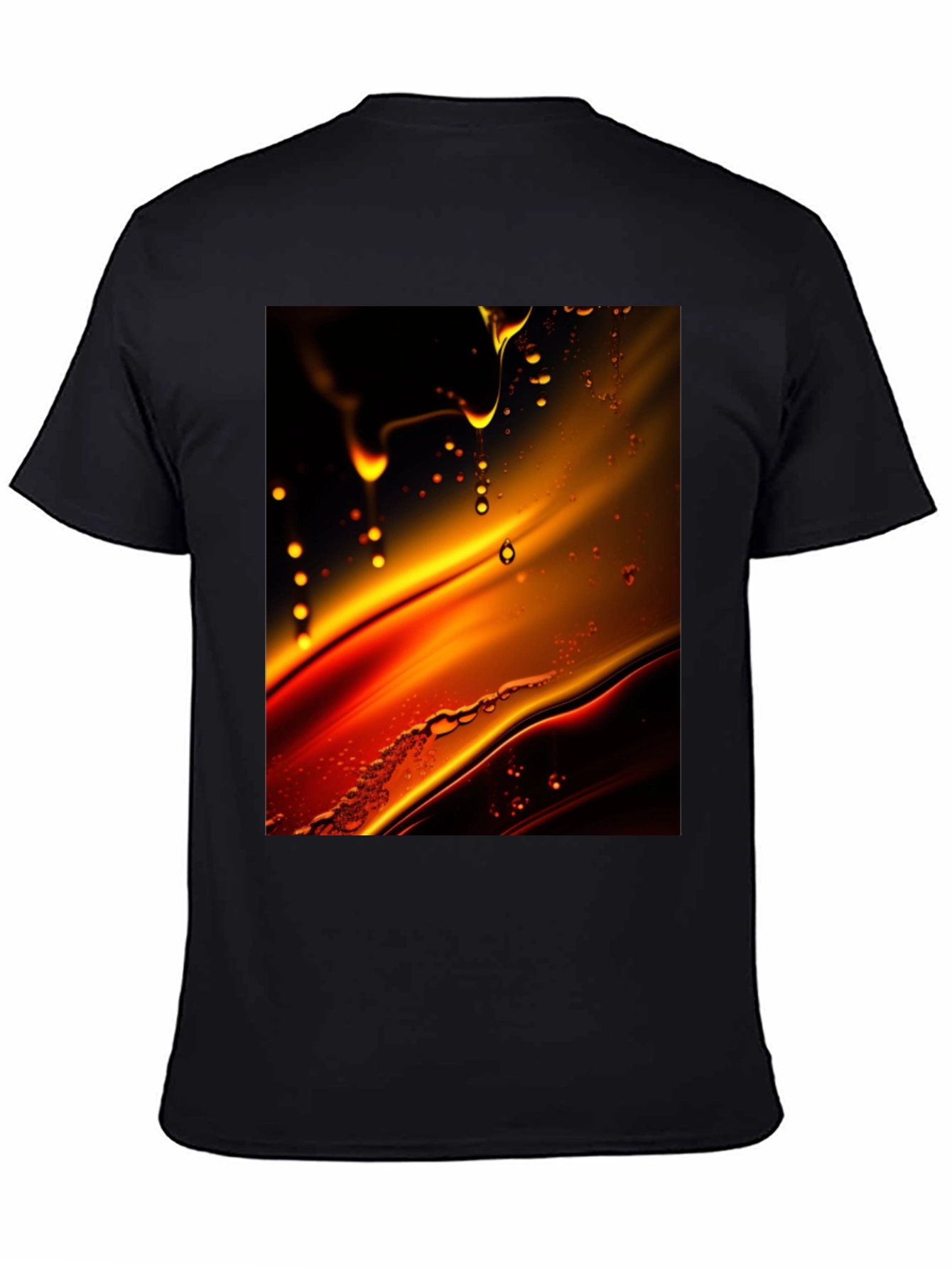 Abstract Liquid Art Black T-Shirt