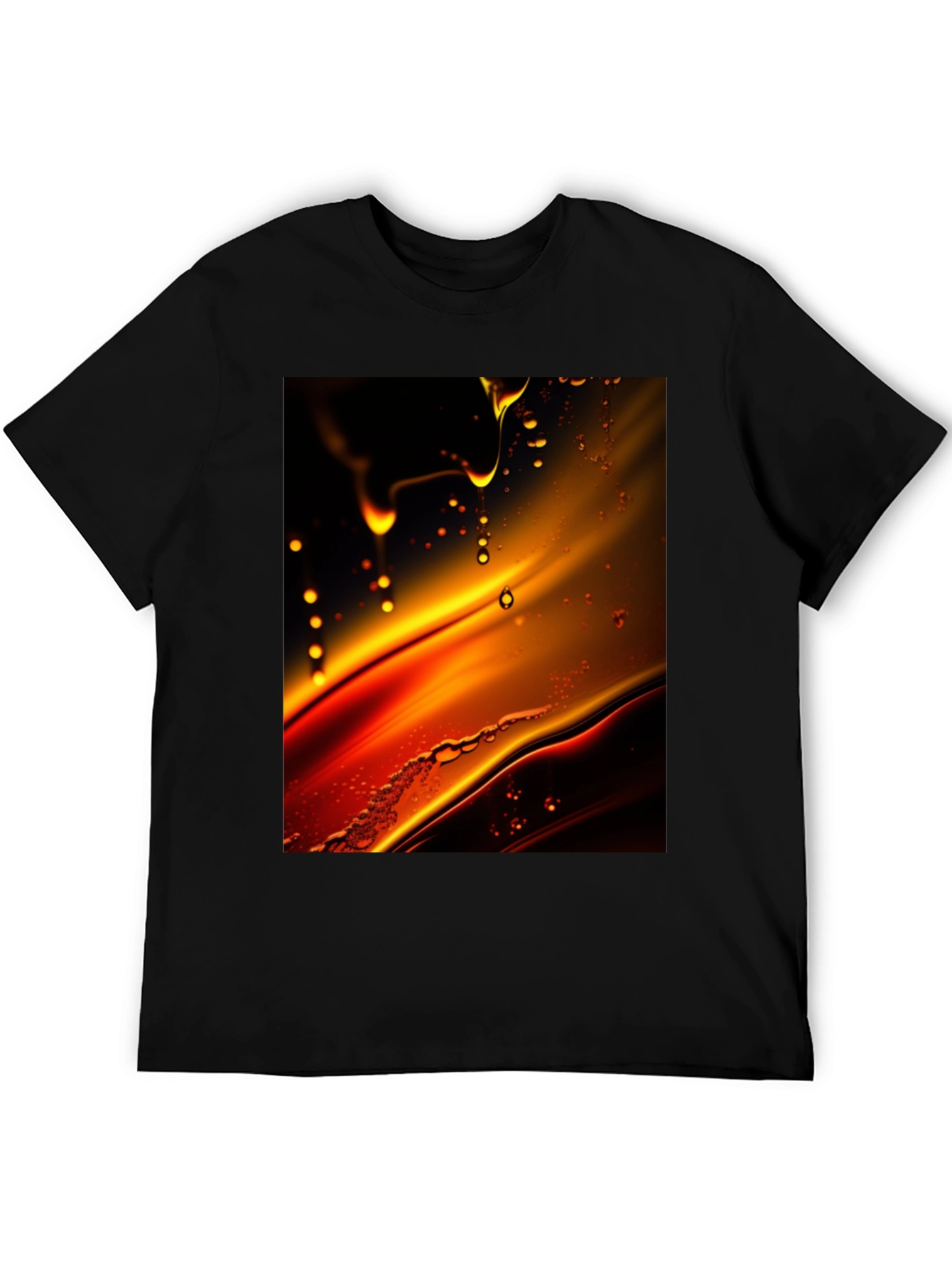 Abstract Liquid Art Black T-Shirt