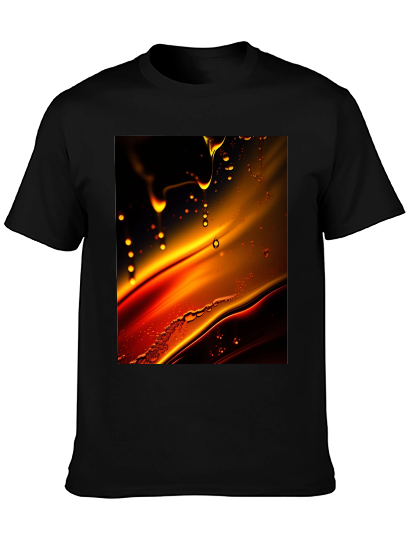 Abstract Liquid Art Black T-Shirt