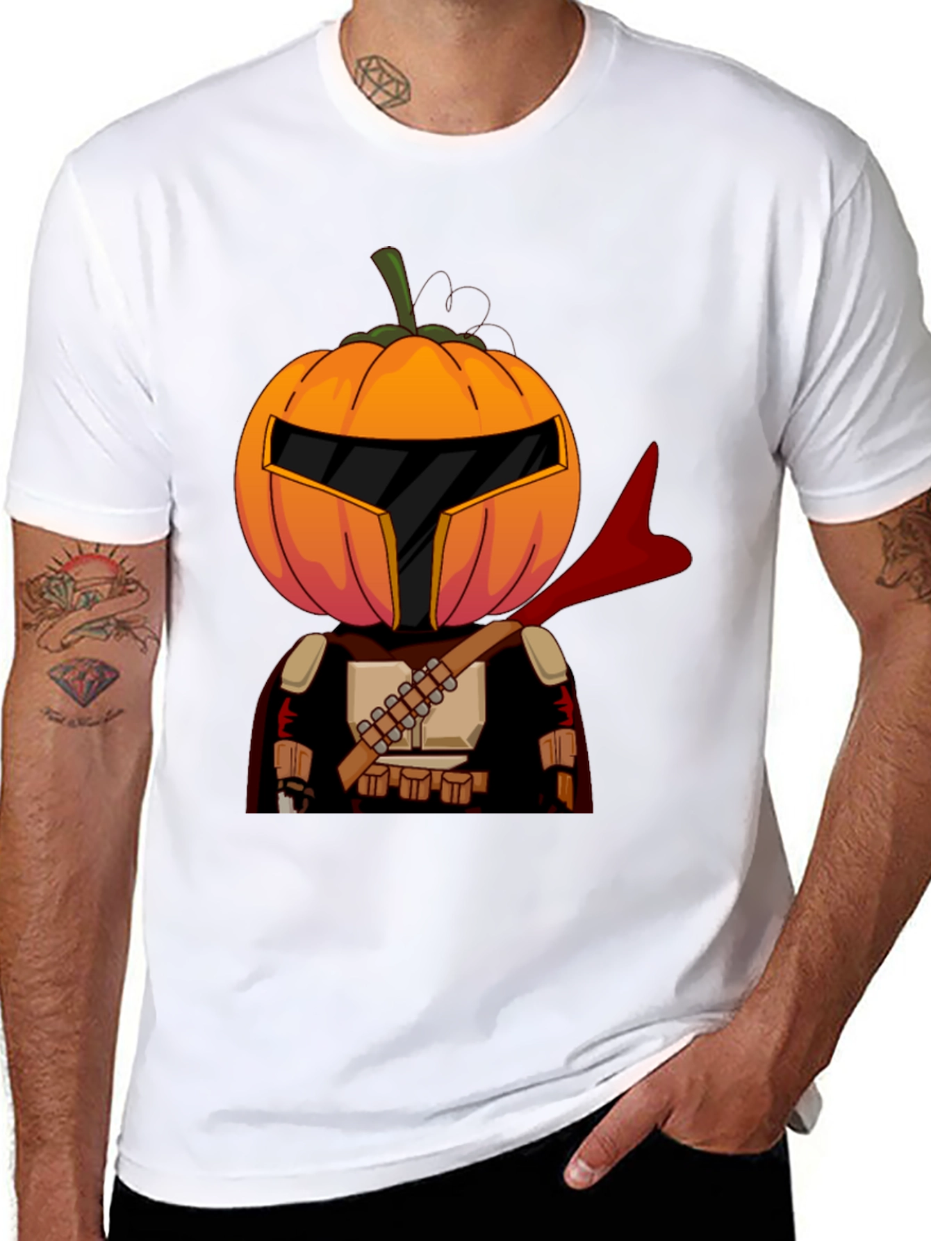 Pumpkin Mandalorian Halloween T-Shirt