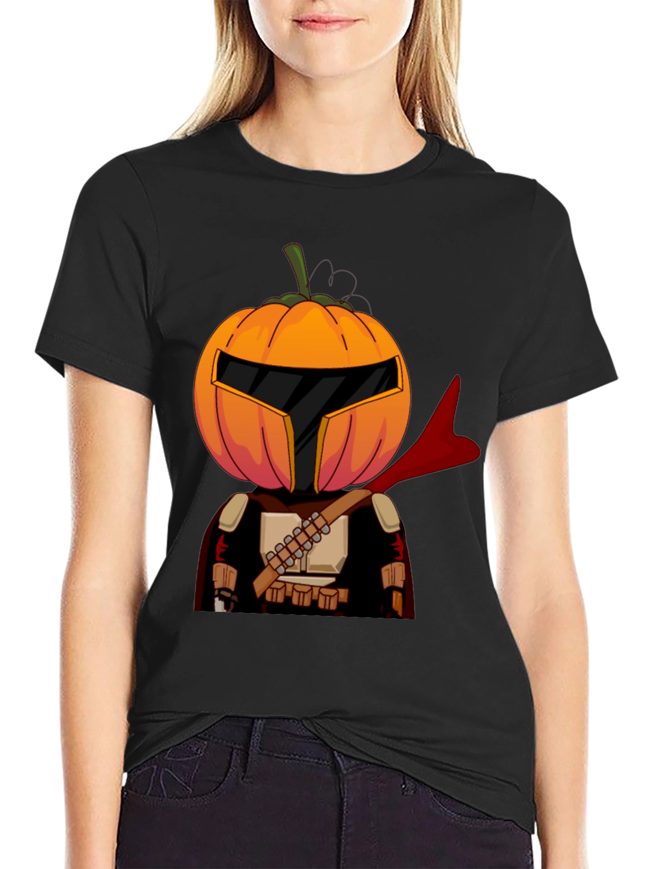 Pumpkin Mandalorian Halloween T-Shirt