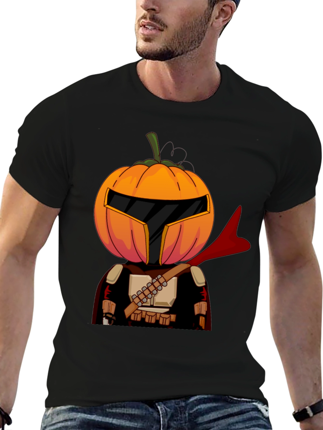 Pumpkin Mandalorian Halloween T-Shirt
