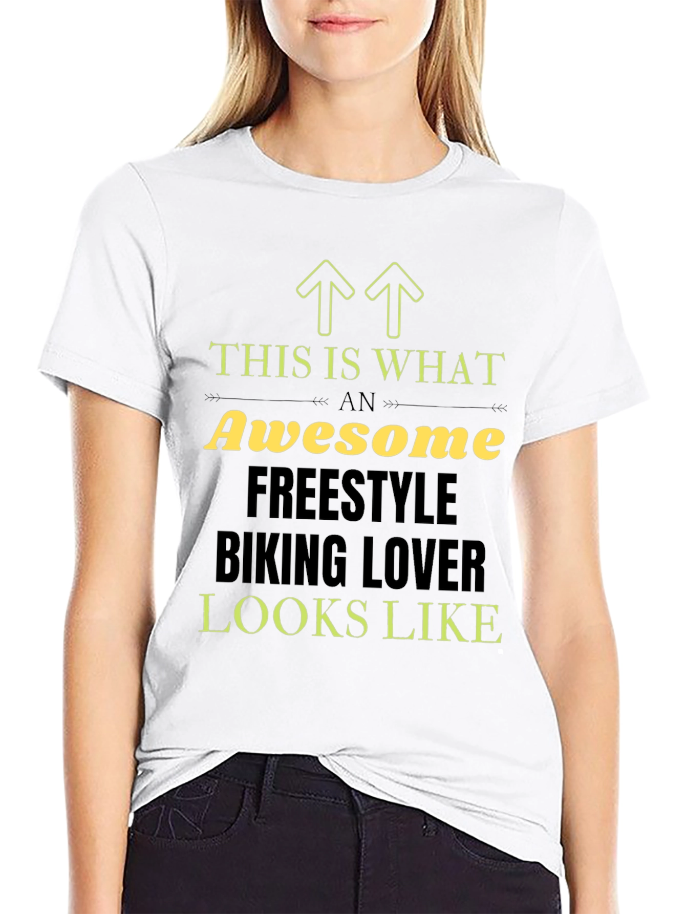 Awesome Freestyle Biking Lover Black T-Shirt