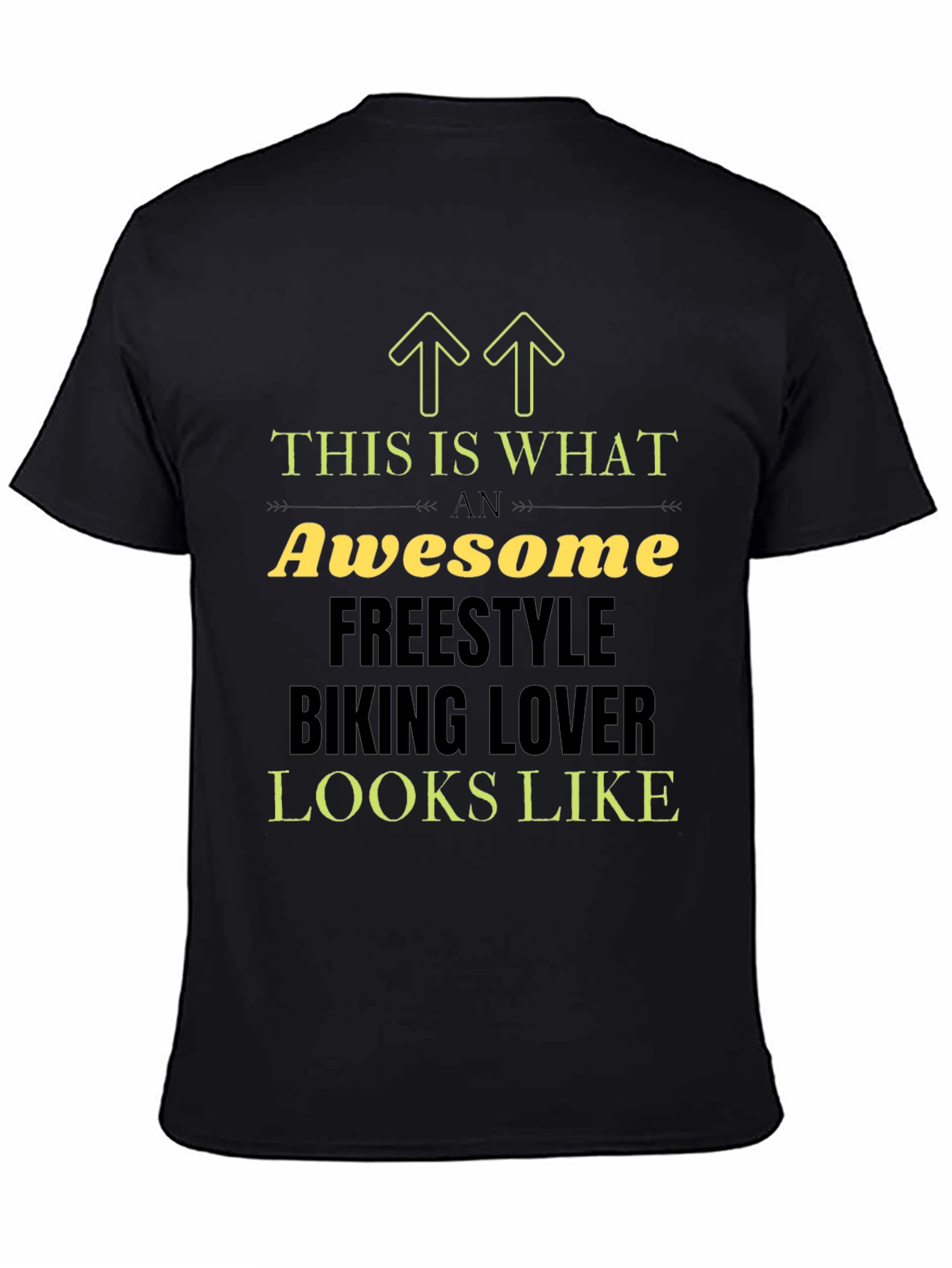 Awesome Freestyle Biking Lover Black T-Shirt