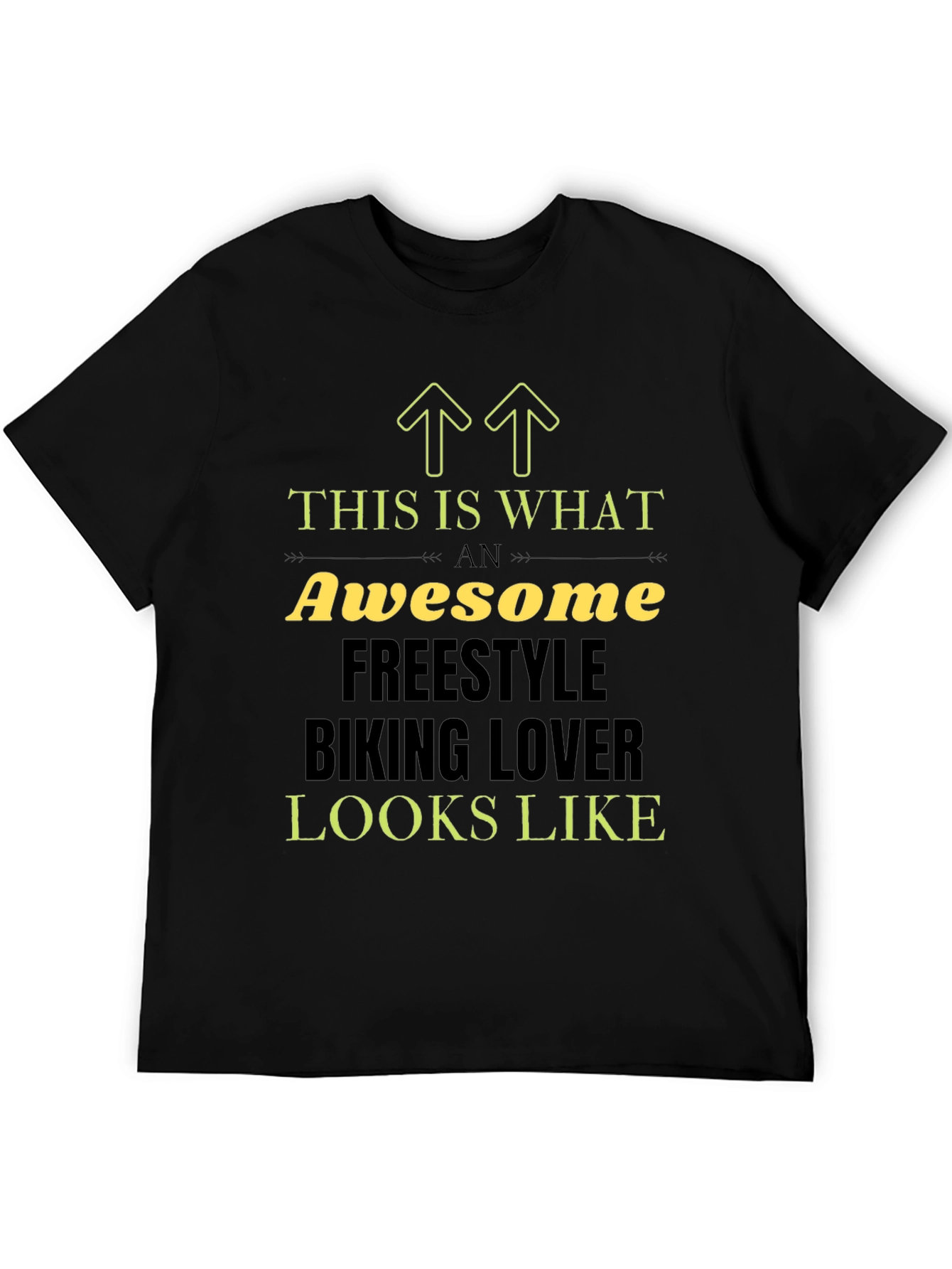 Awesome Freestyle Biking Lover Black T-Shirt