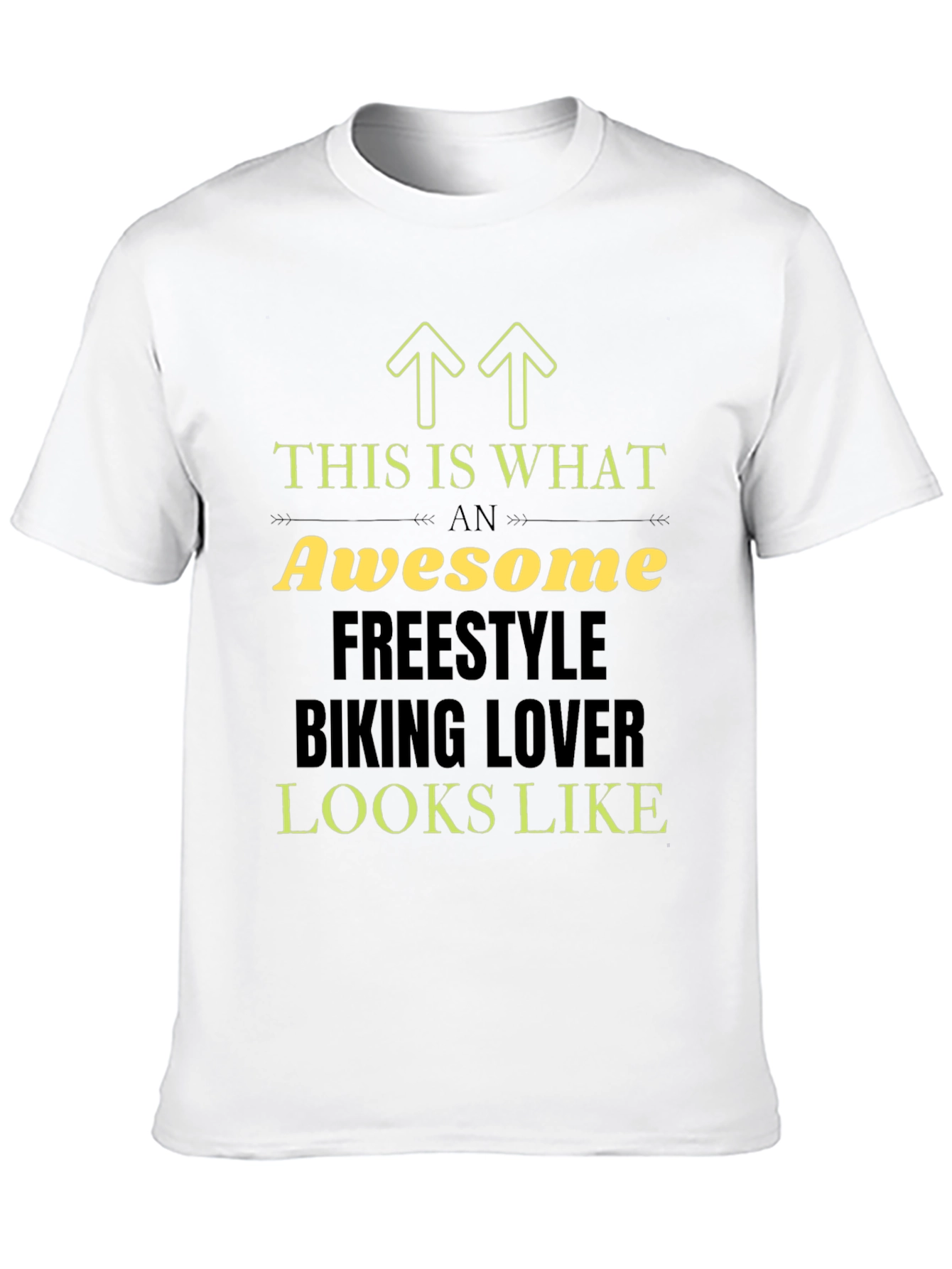 Awesome Freestyle Biking Lover Black T-Shirt