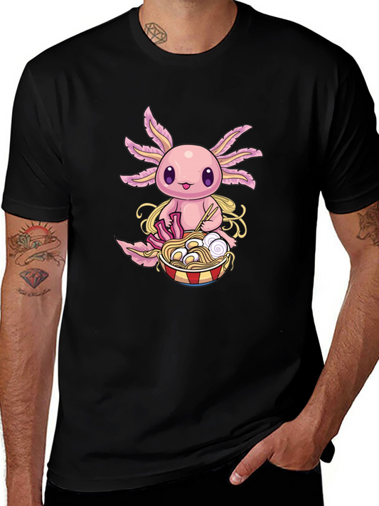 Axolotl Ramen T-Shirt - Cute Kawaii Design