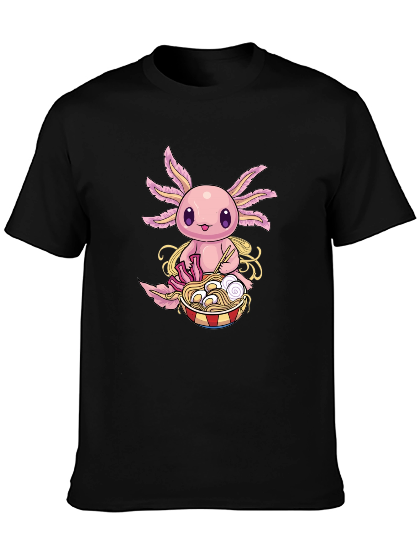 Axolotl Ramen T-Shirt - Cute Kawaii Design
