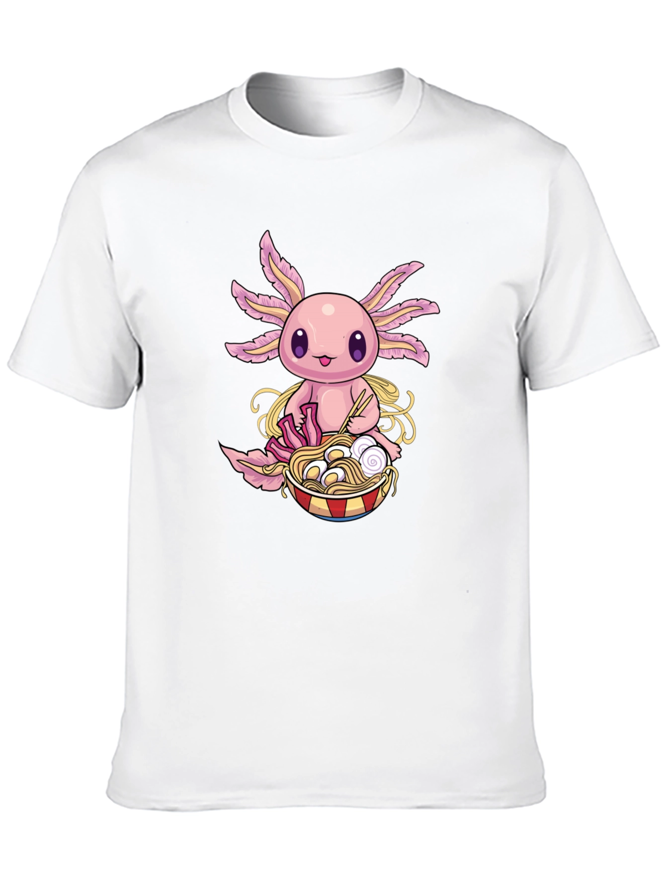 Axolotl Ramen T-Shirt - Cute Kawaii Design