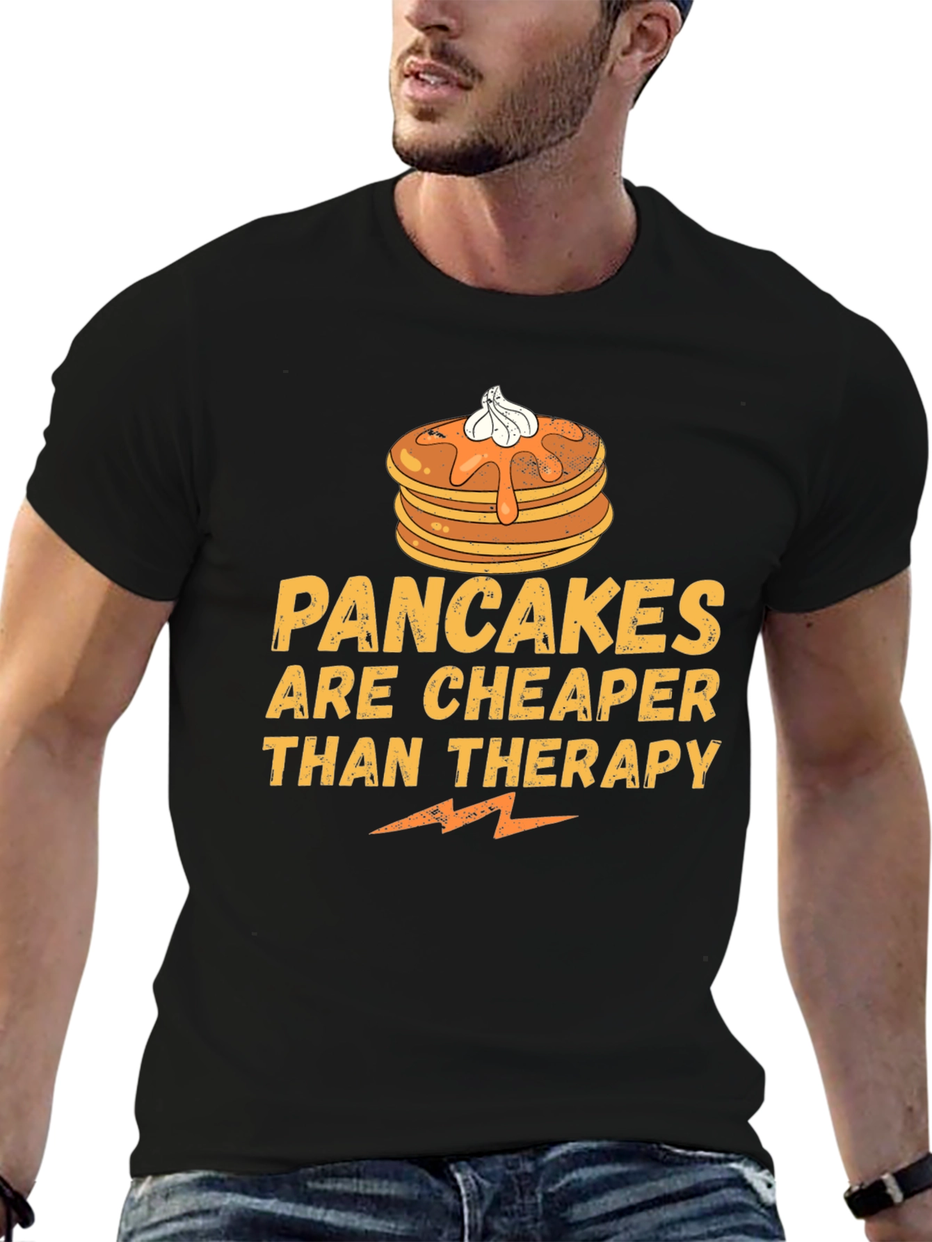 Pancakes are Cheaper Than Therapy Graphic Tee