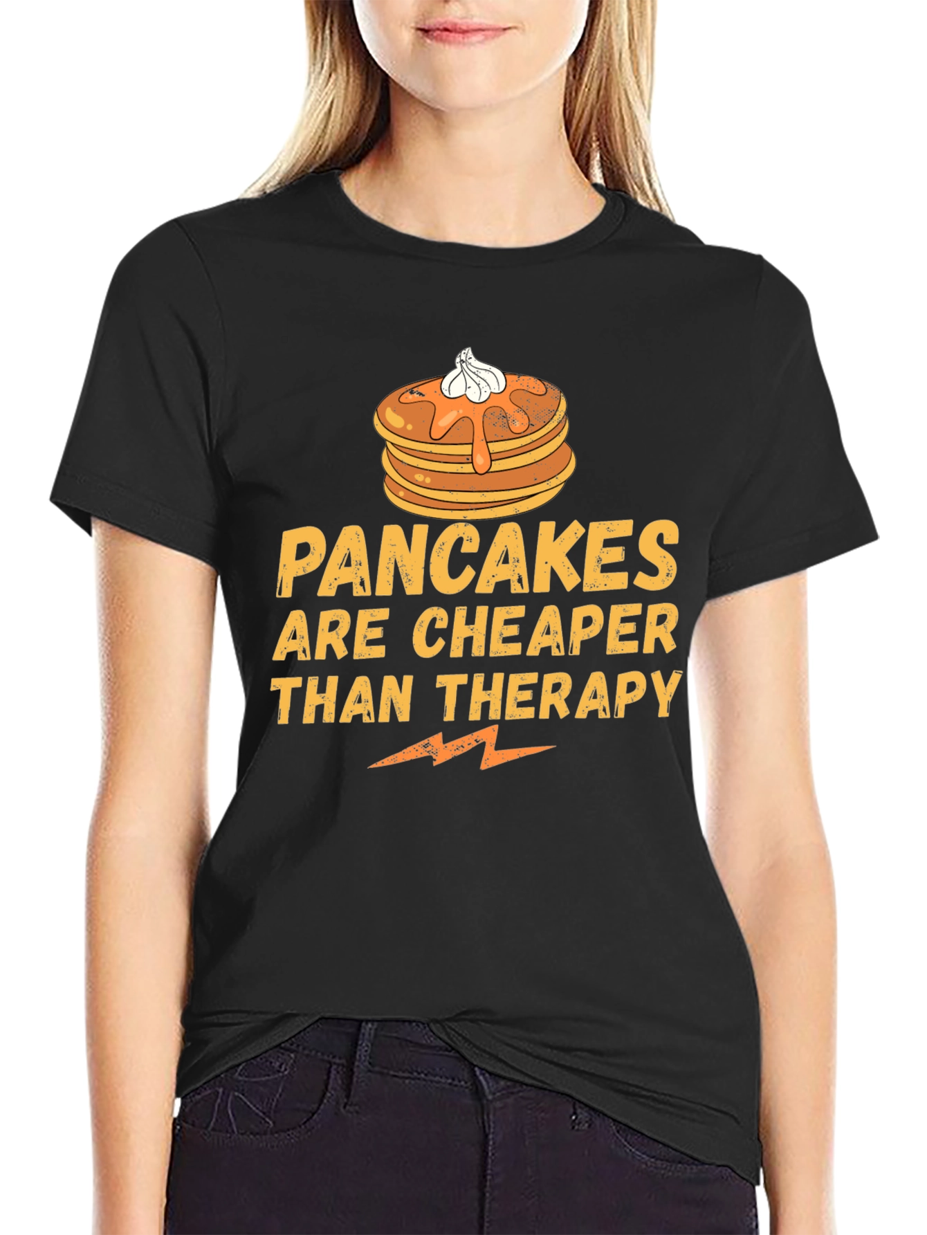 Pancakes are Cheaper Than Therapy Graphic Tee