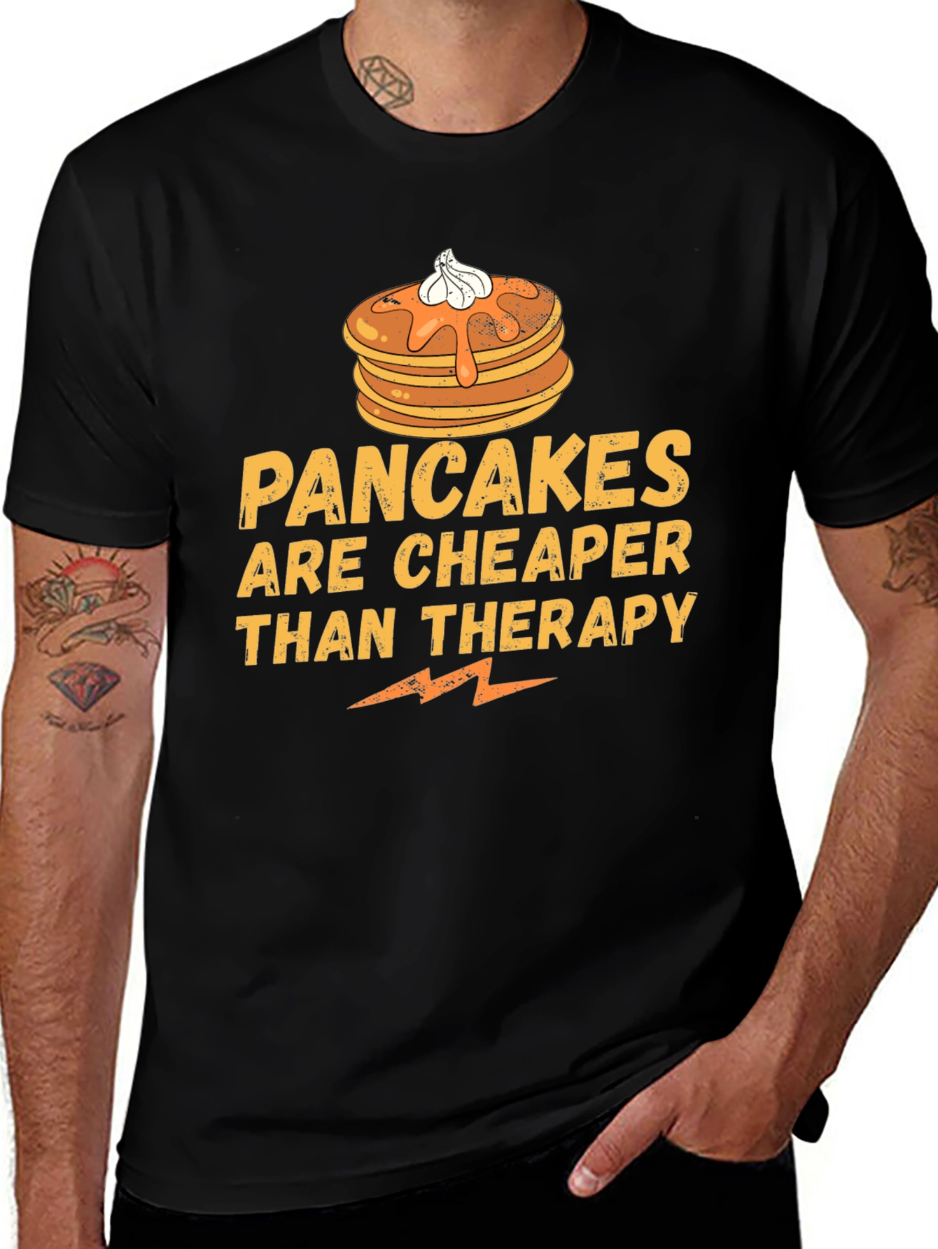 Pancakes are Cheaper Than Therapy Graphic Tee