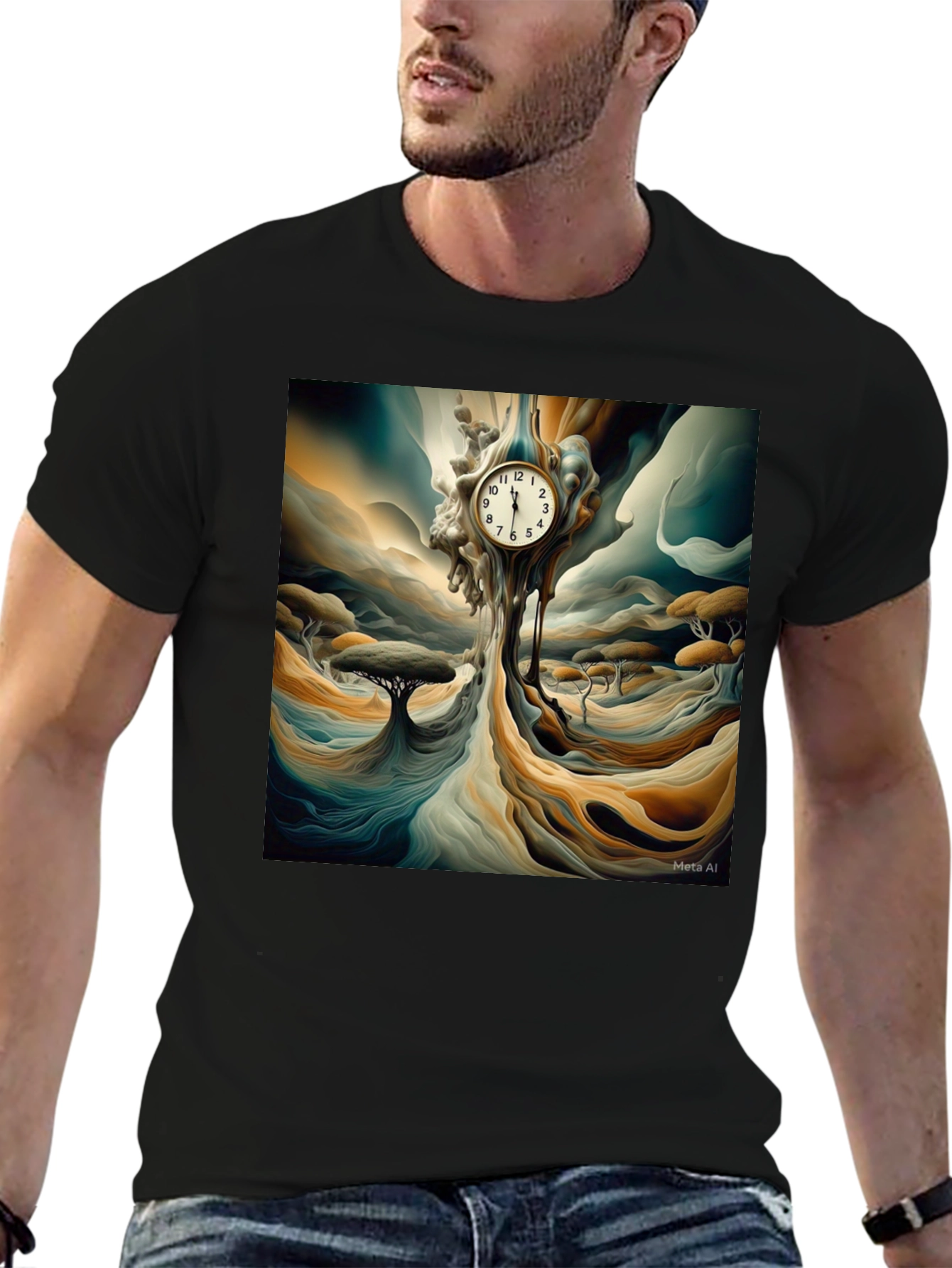 Surreal Melting Clock T-Shirt