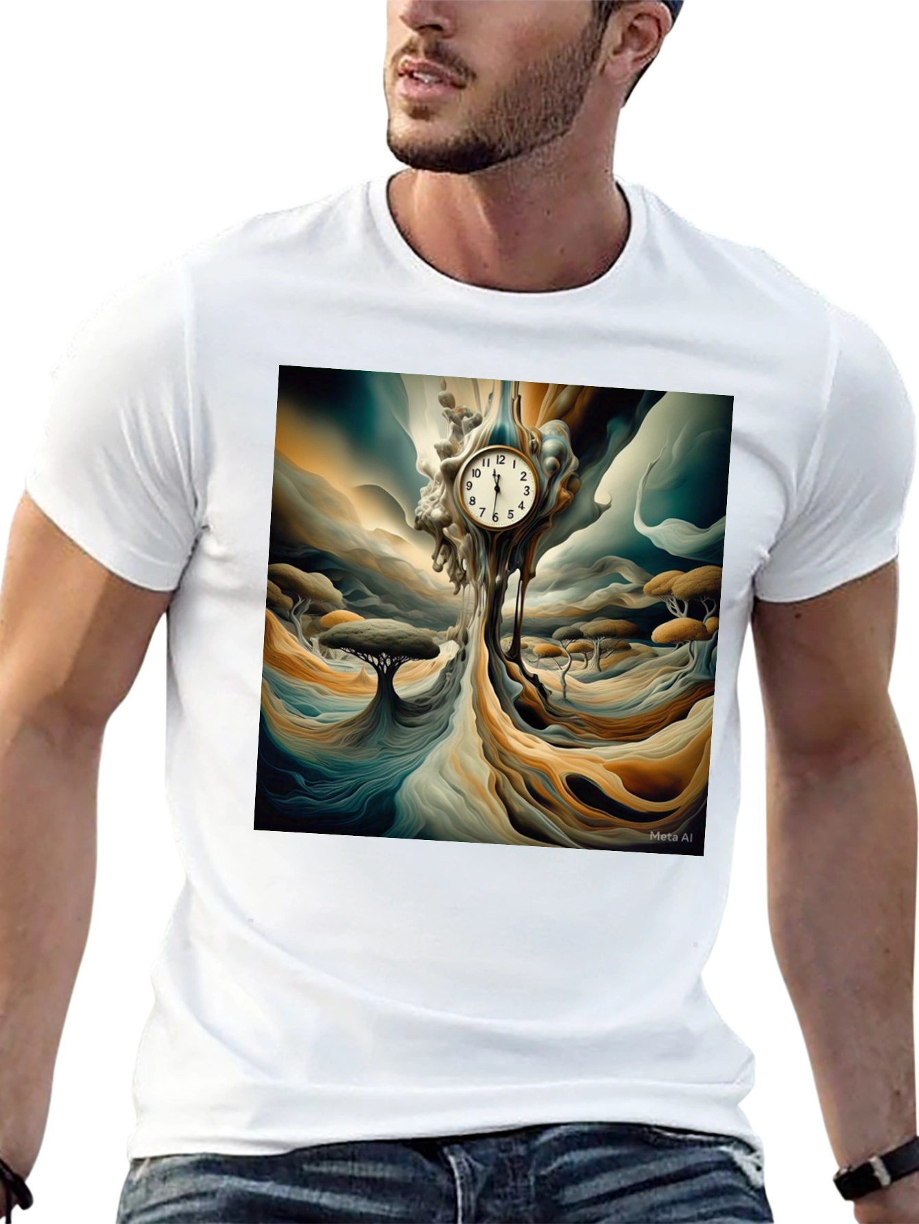 Surreal Melting Clock T-Shirt