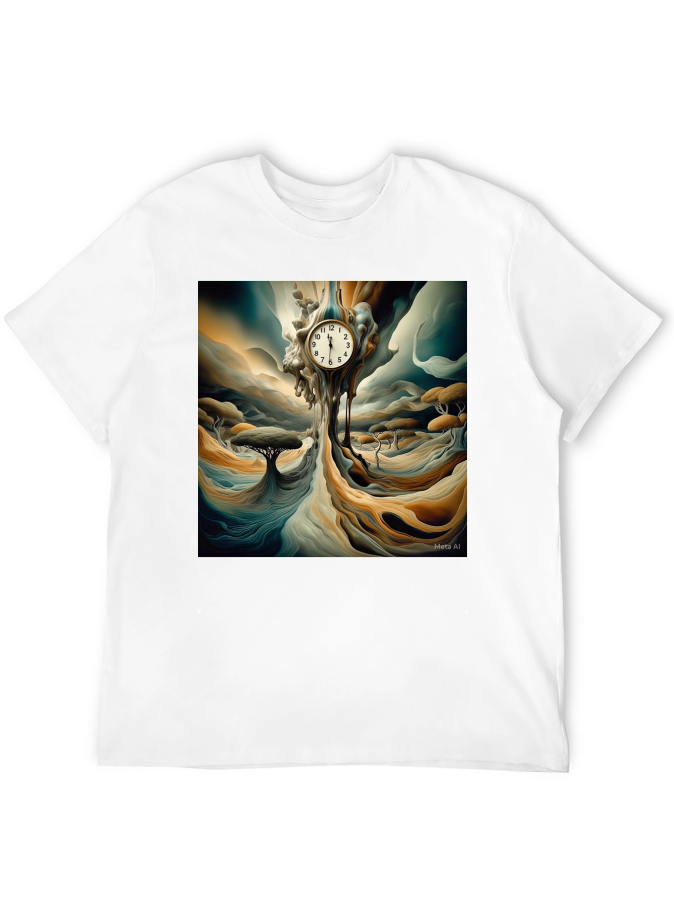 Surreal Melting Clock T-Shirt