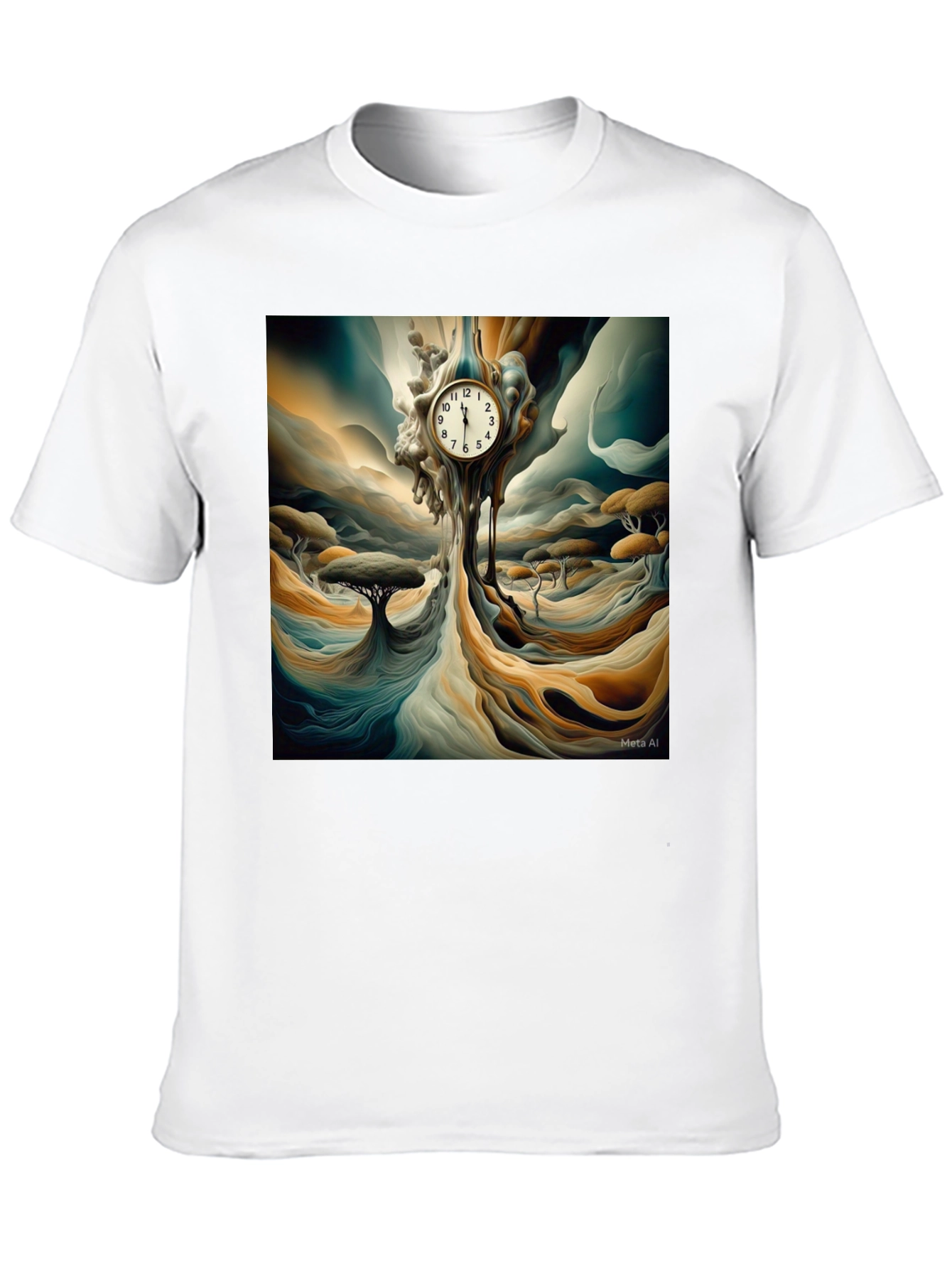 Surreal Melting Clock T-Shirt