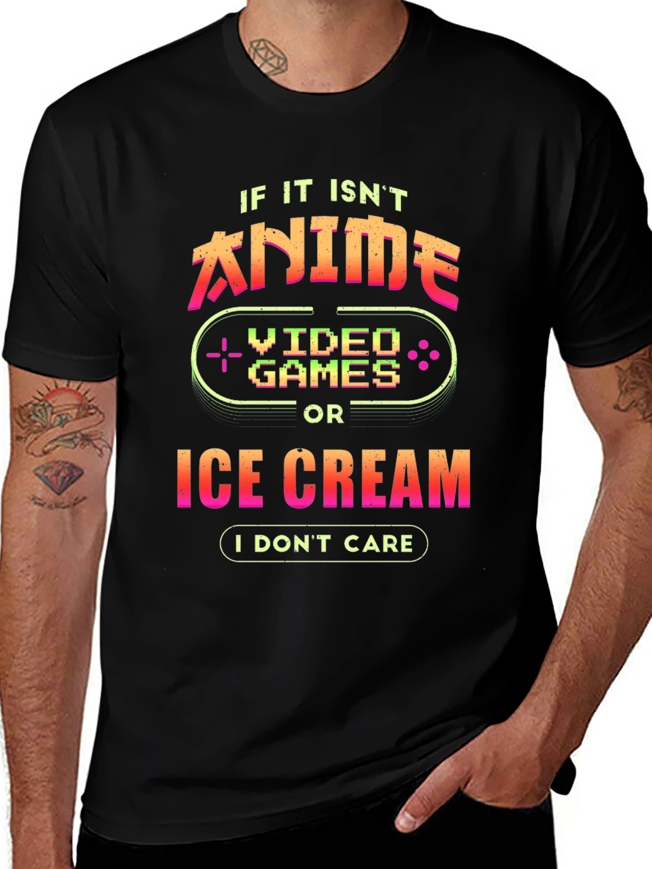 Anime Video Games Ice Cream T-Shirt