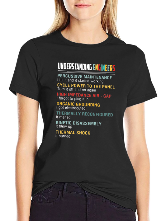 Understanding Engineers Black Humor T-Shirt
