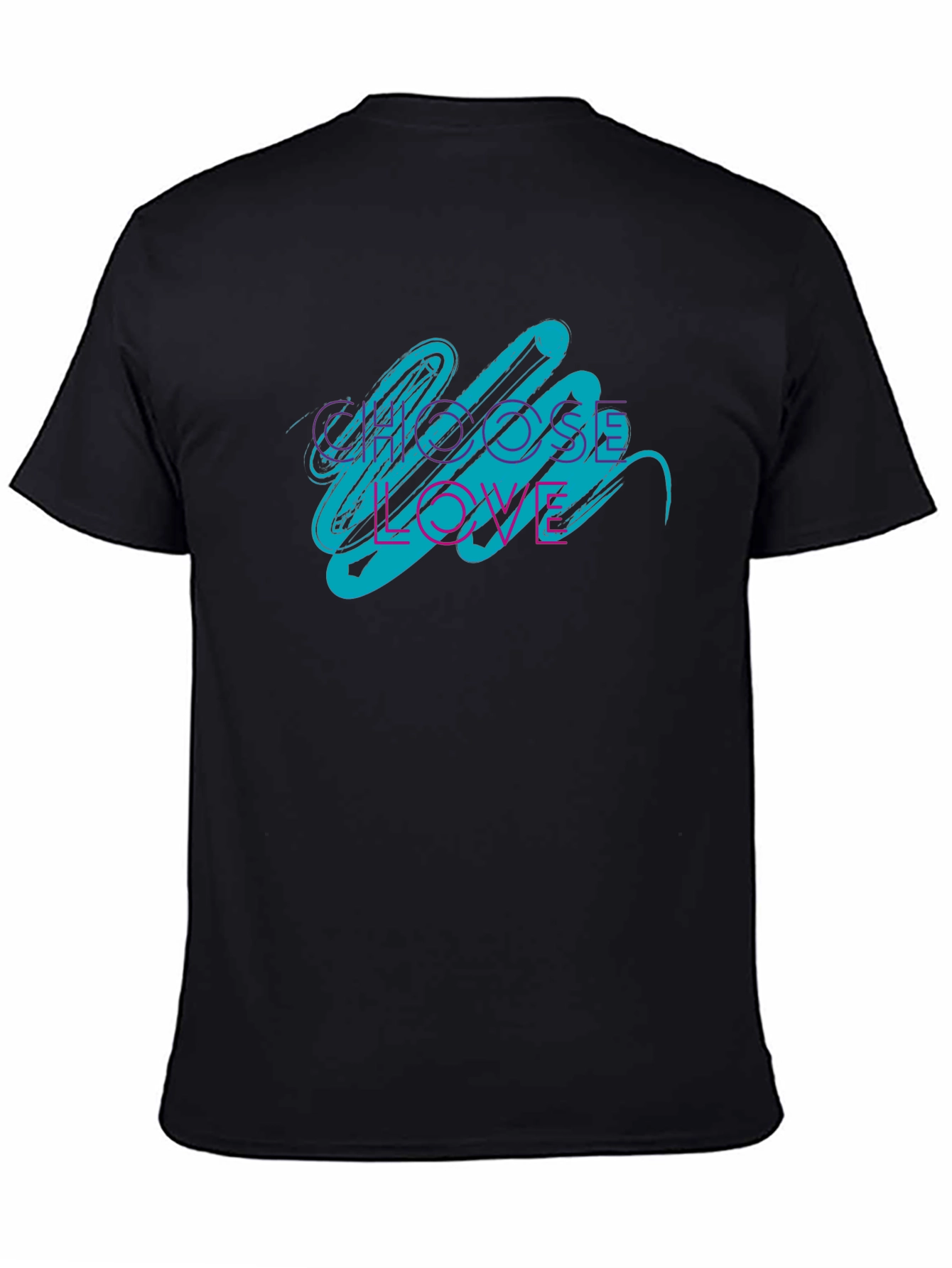 Choose Love Graphic Tee - Black Crew Neck Shirt