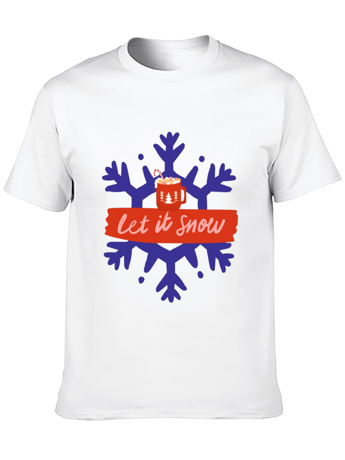 Festive Let it Snow Snowflake Graphic Tee