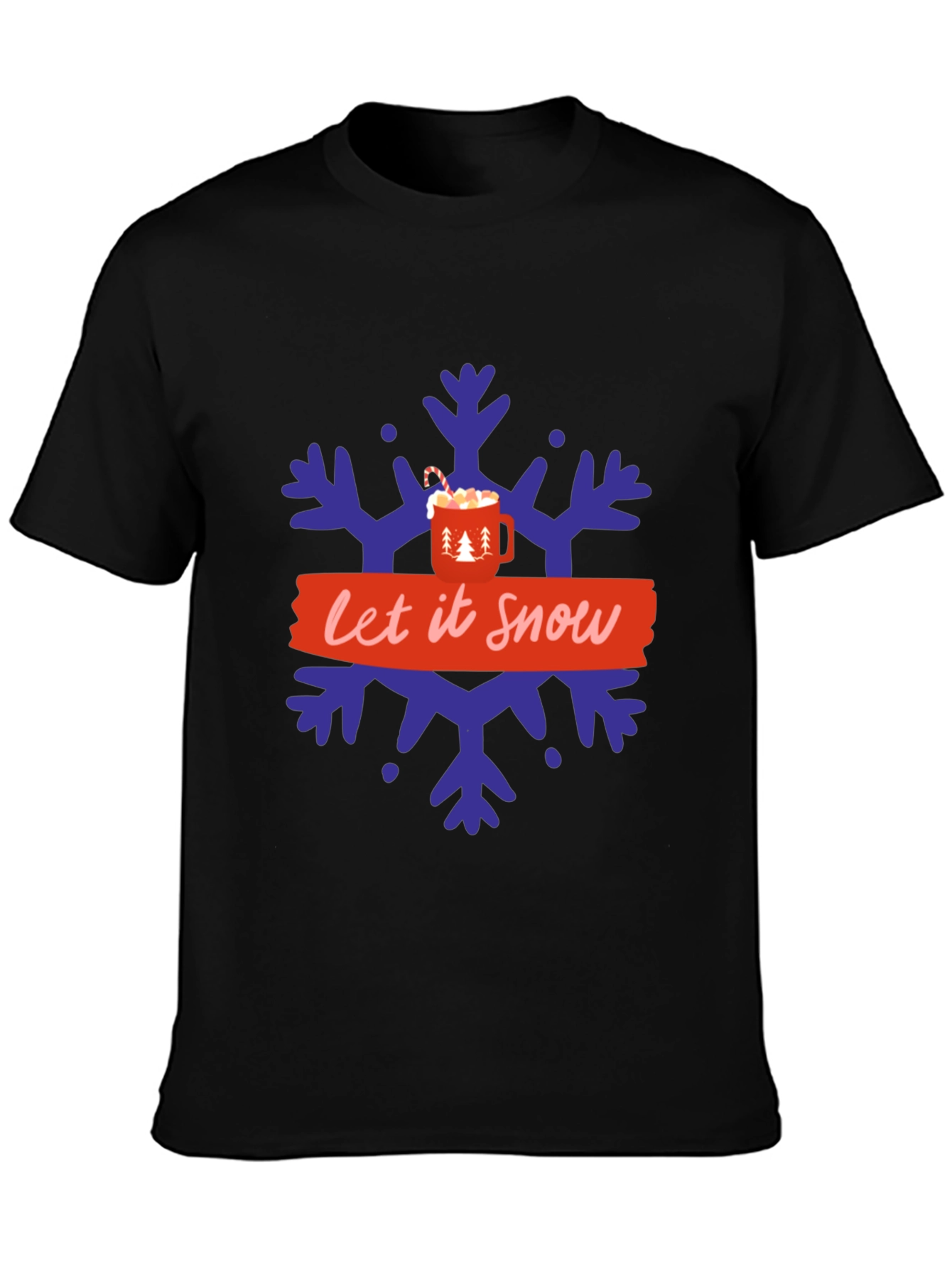 Festive Let it Snow Snowflake Graphic Tee