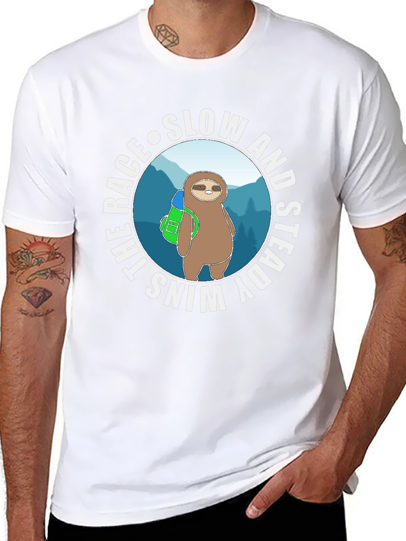 Slow and Steady Wins the Race Sloth T-Shirt