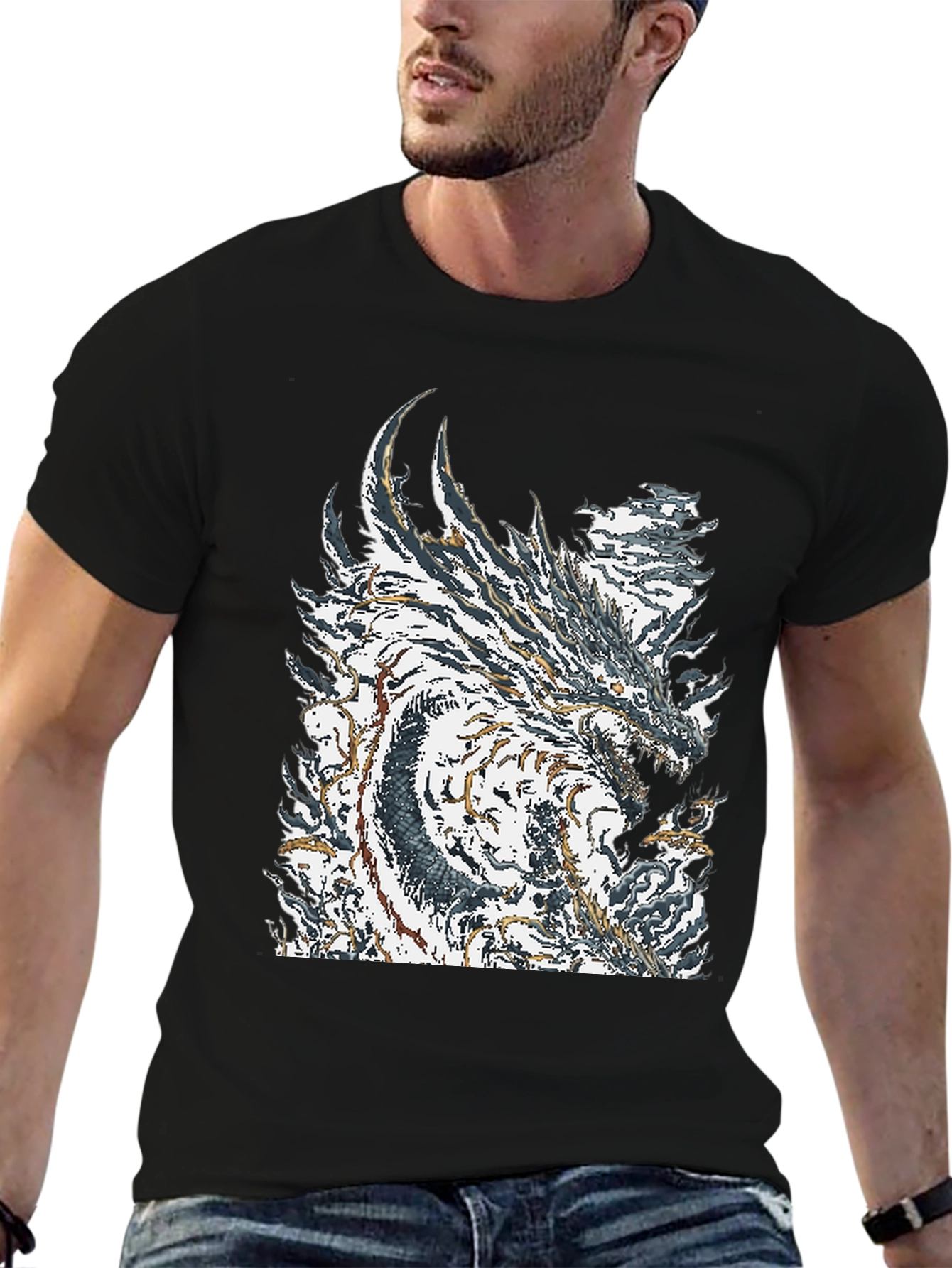 Monster Graphic Black T-Shirt