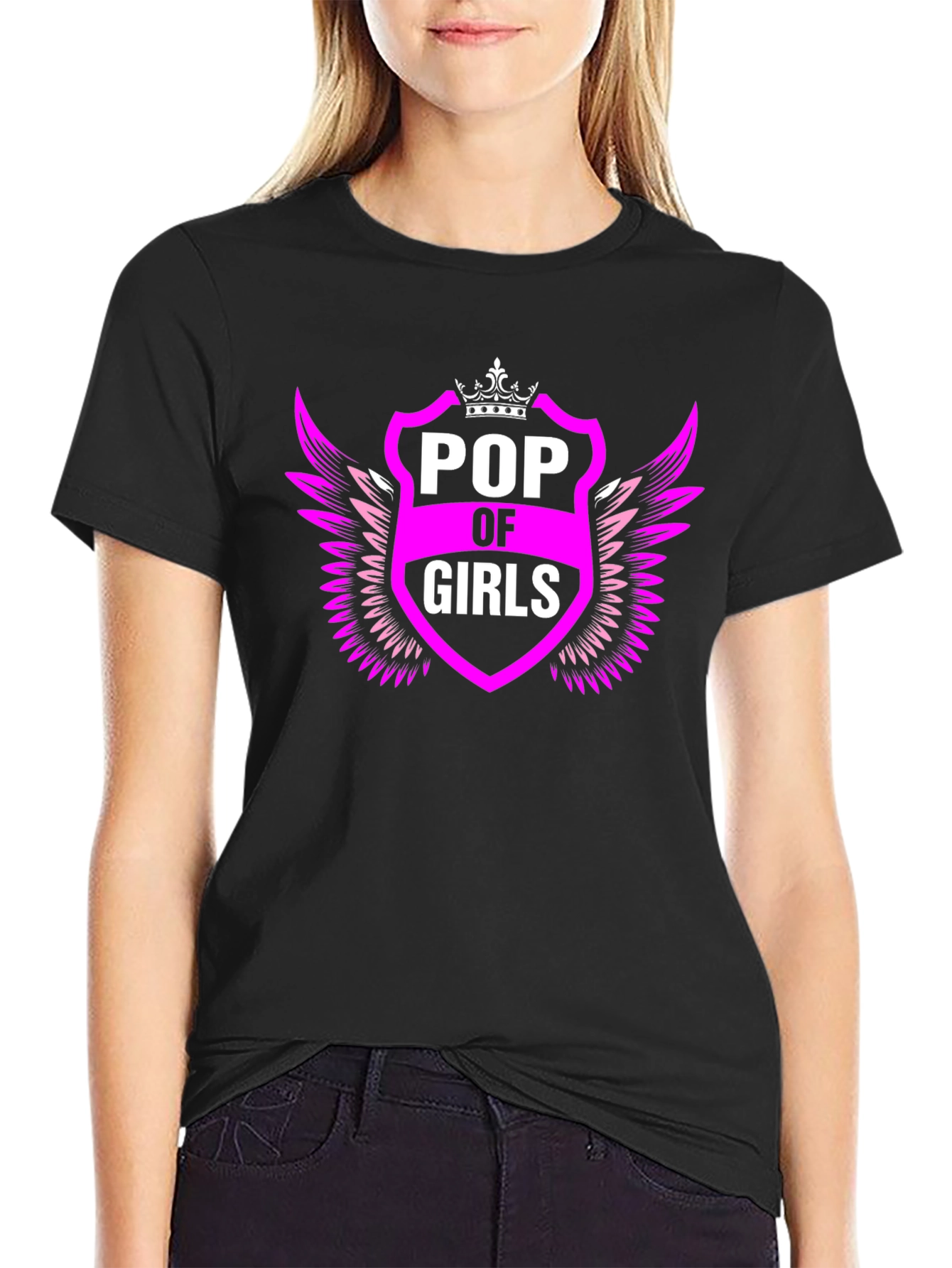 Pop of Girls Graphic Tee - Black