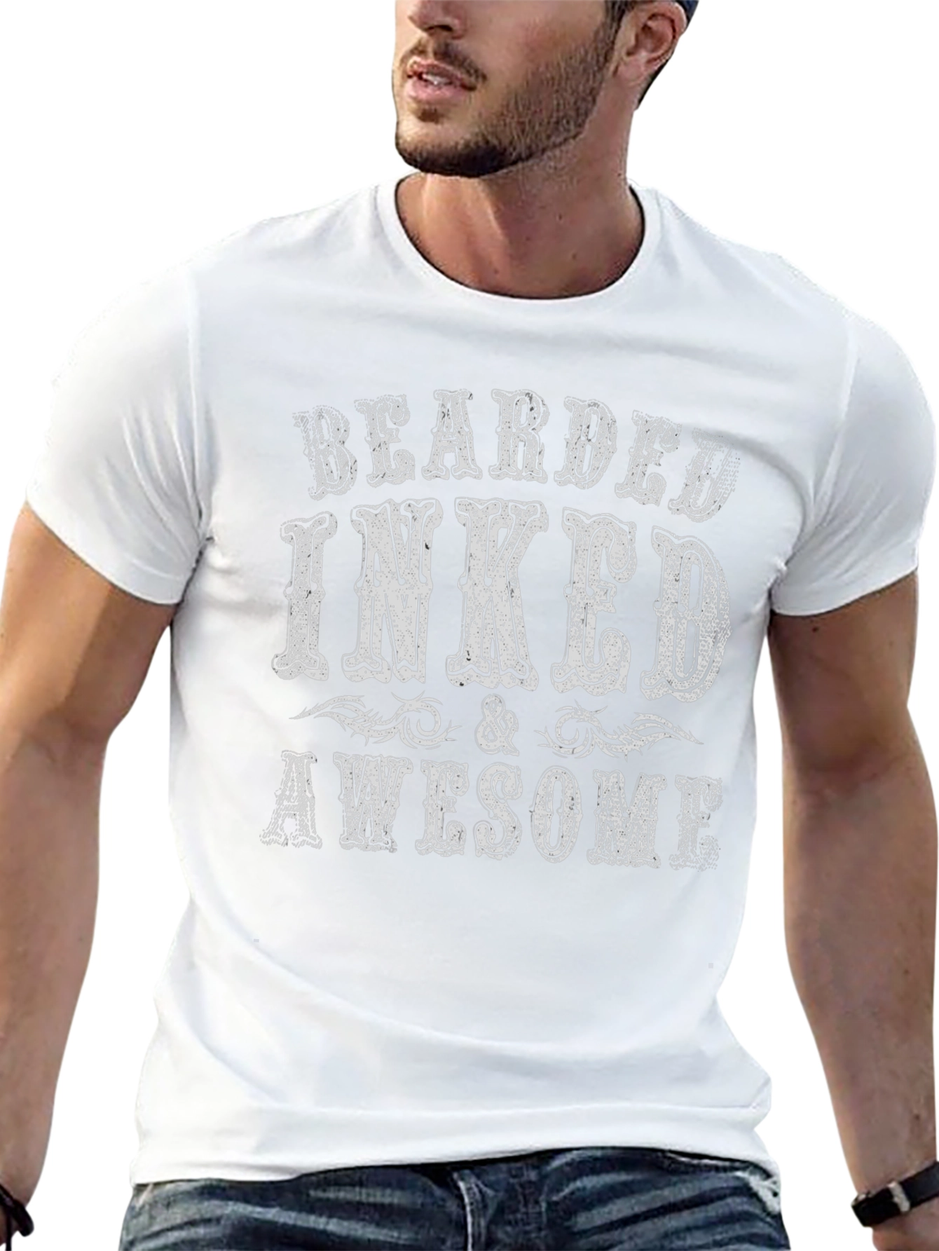 Bearded Inked & Awesome Graphic T-Shirt
