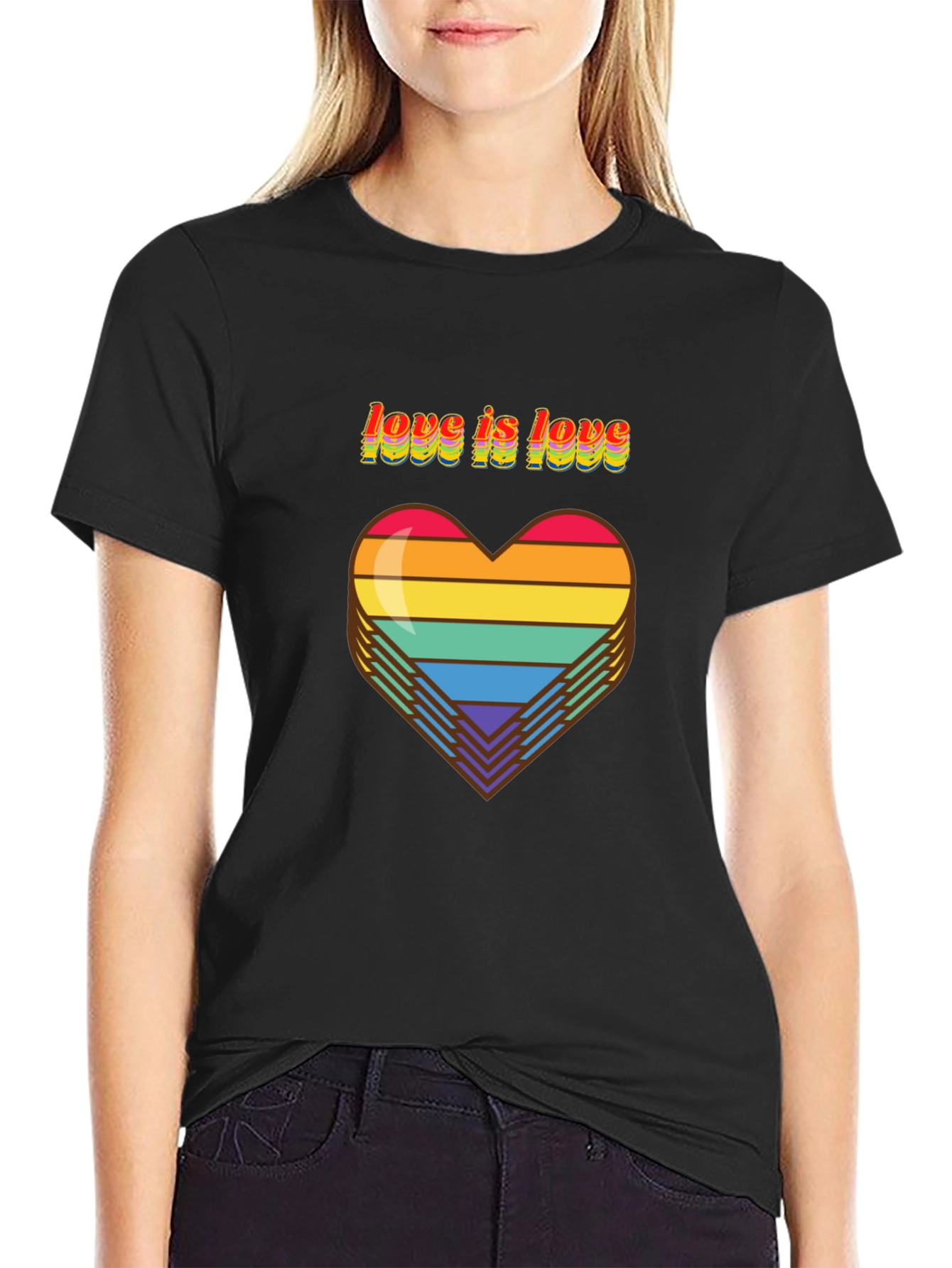 Love Is Love Pride Rainbow Heart T-Shirt