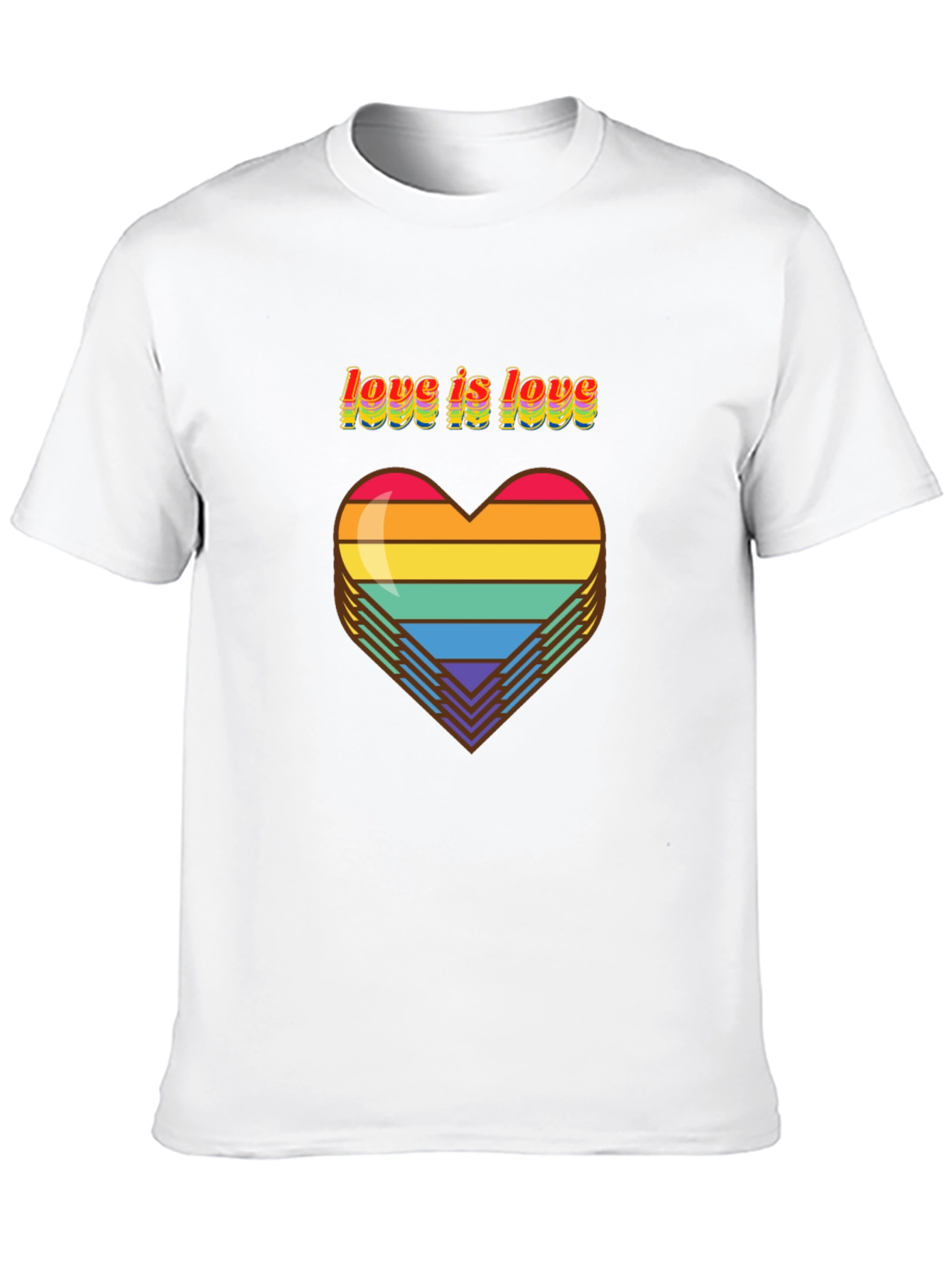 Love Is Love Pride Rainbow Heart T-Shirt