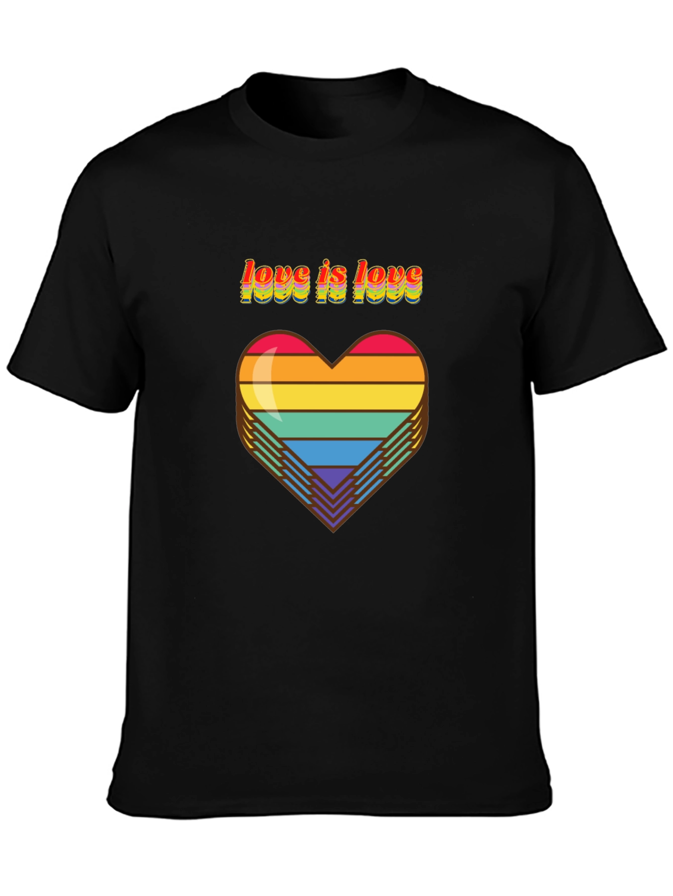 Love Is Love Pride Rainbow Heart T-Shirt