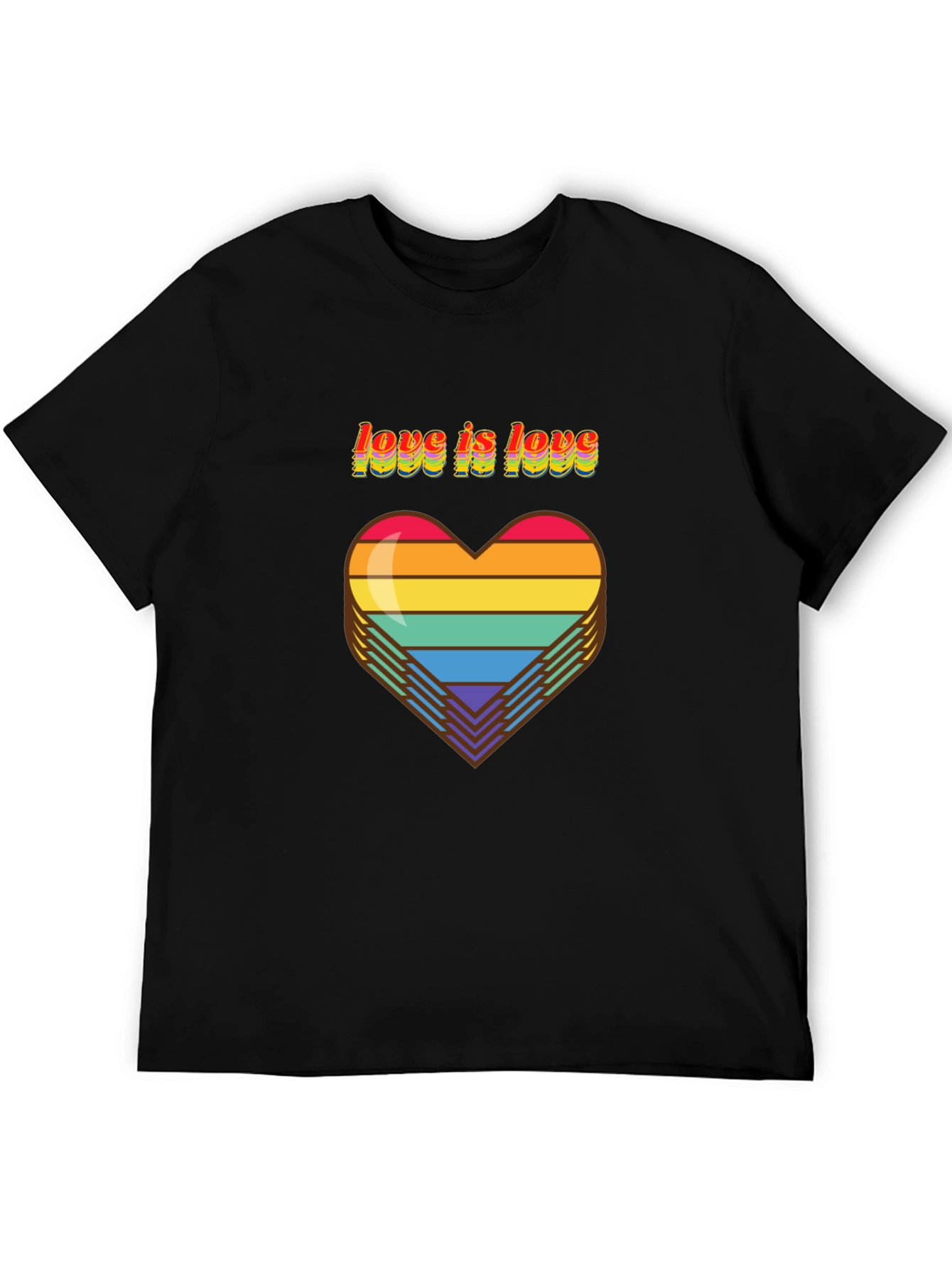 Love Is Love Pride Rainbow Heart T-Shirt