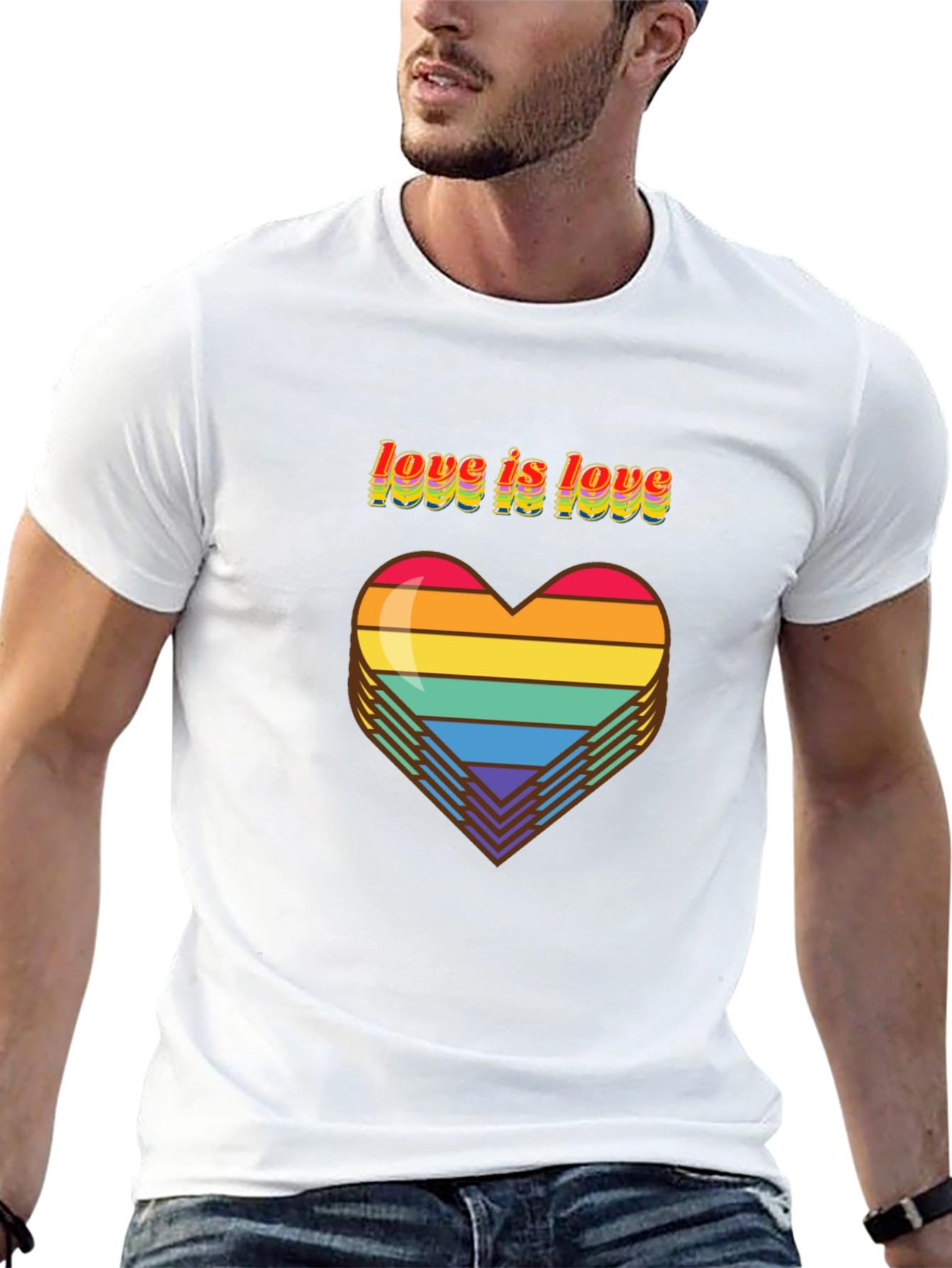 Love Is Love Pride Rainbow Heart T-Shirt
