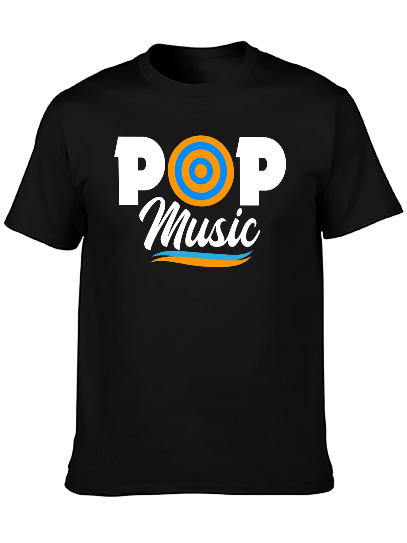 Pop Music Graphic T-Shirt - Black