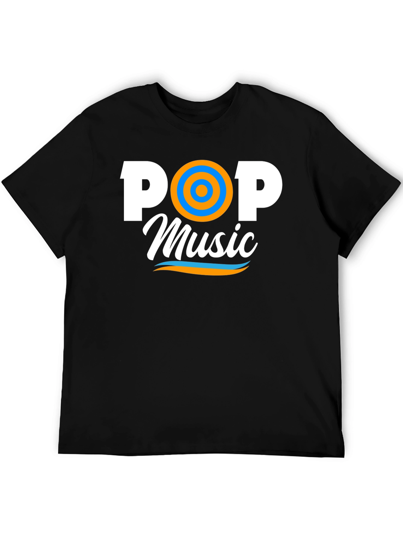 Pop Music Graphic T-Shirt - Black