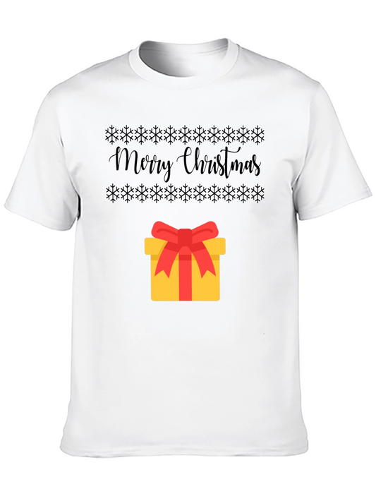 Festive Merry Christmas Gift Graphic Tee