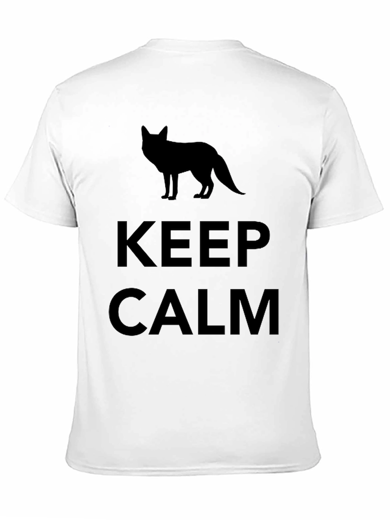 Keep Calm Fox Silhouette Black T-Shirt