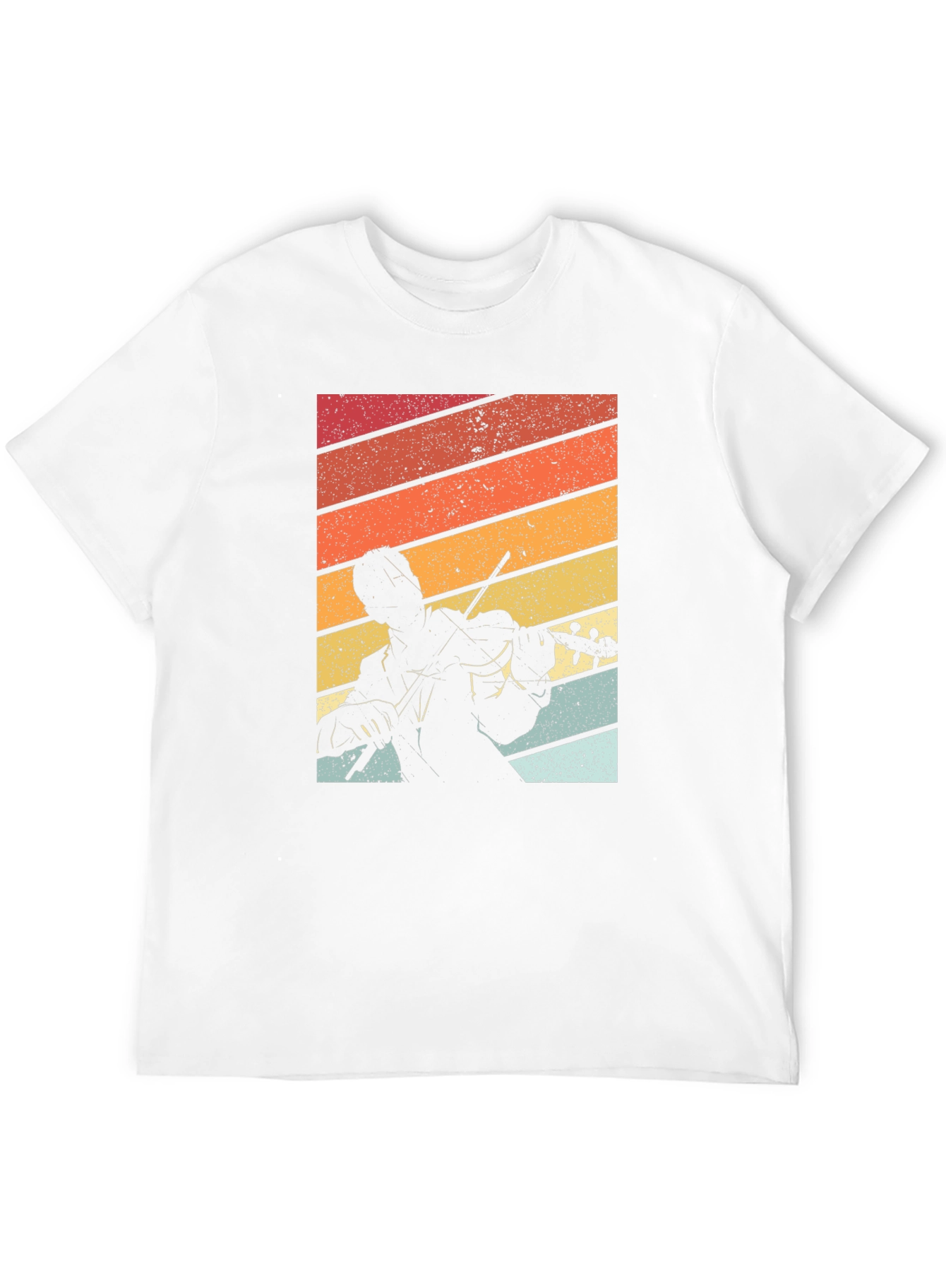 Retro Violinist Graphic Tee - Black T-Shirt