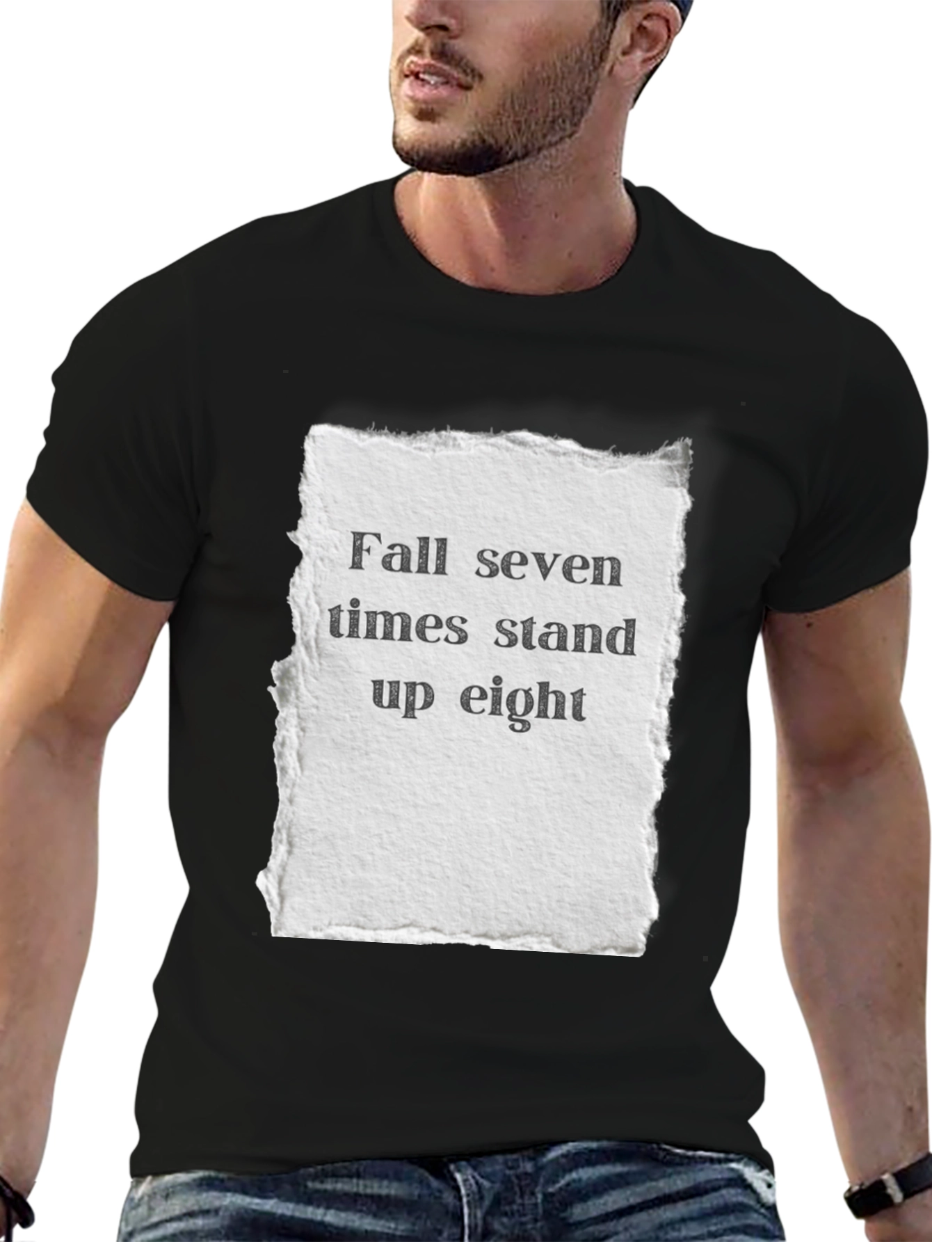 Motivational Fall Seven Times Graphic Tee