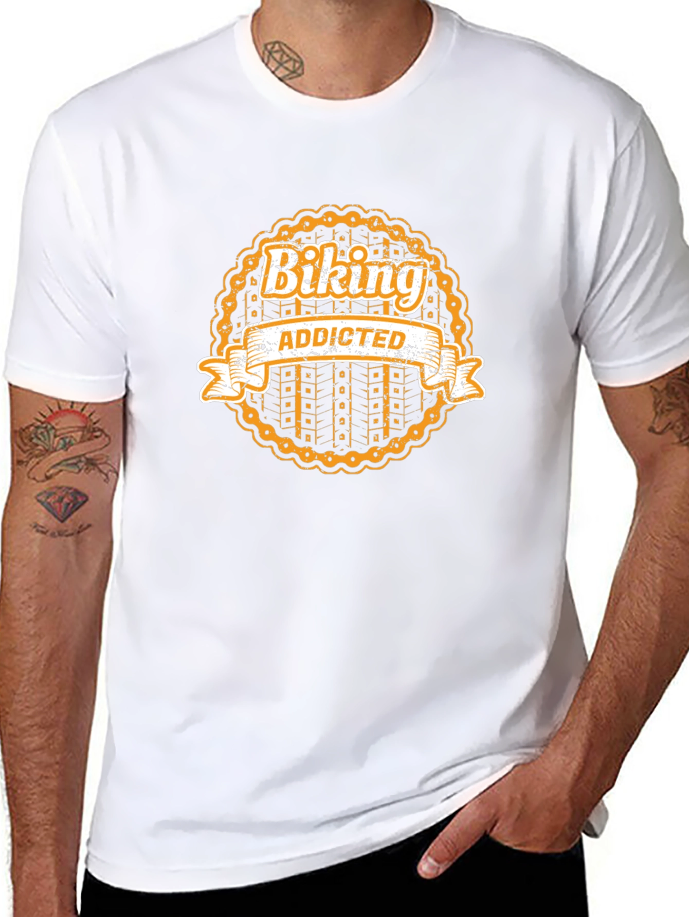 Biking Addicted Graphic Tee