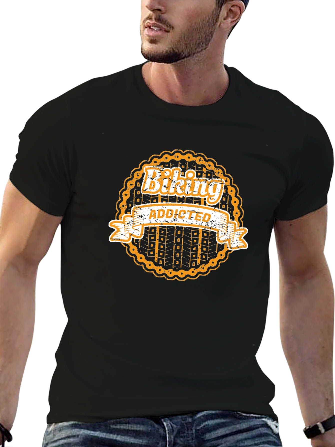 Biking Addicted Graphic Tee