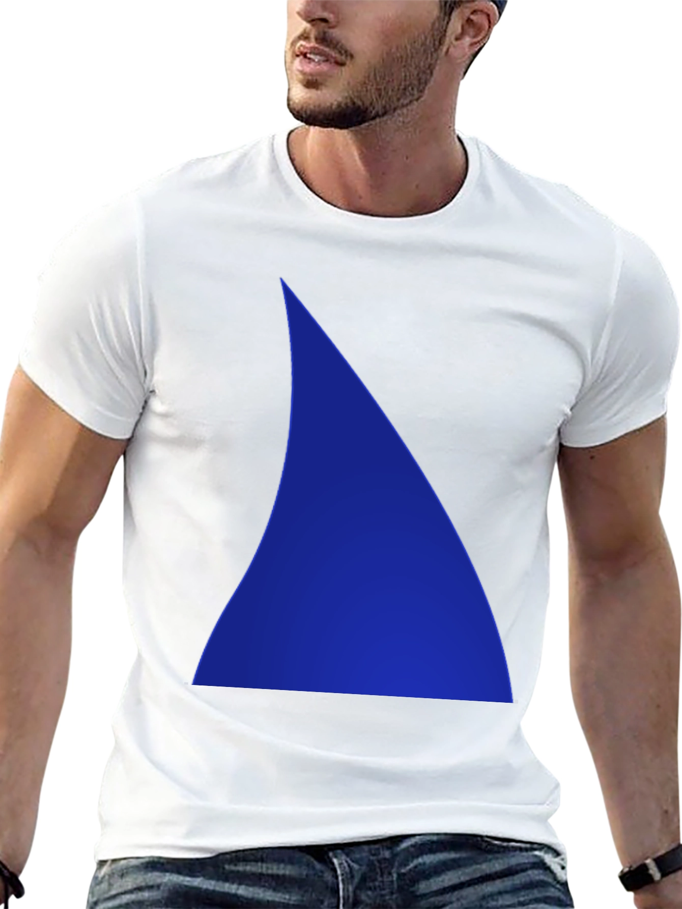 Blue Triangle Graphic Tee - Mens Black T-Shirt