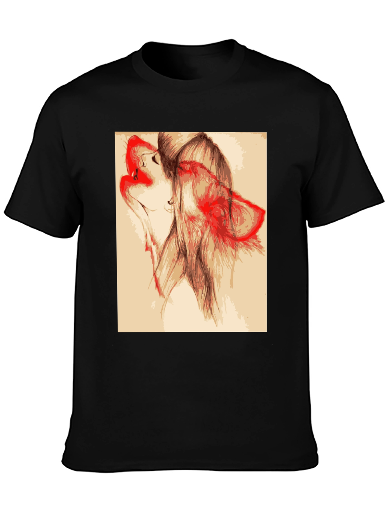Wolf Art Graphic Tee - Black Unisex T-Shirt