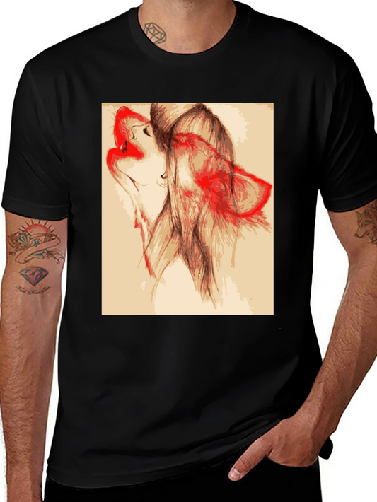 Wolf Art Graphic Tee - Black Unisex T-Shirt
