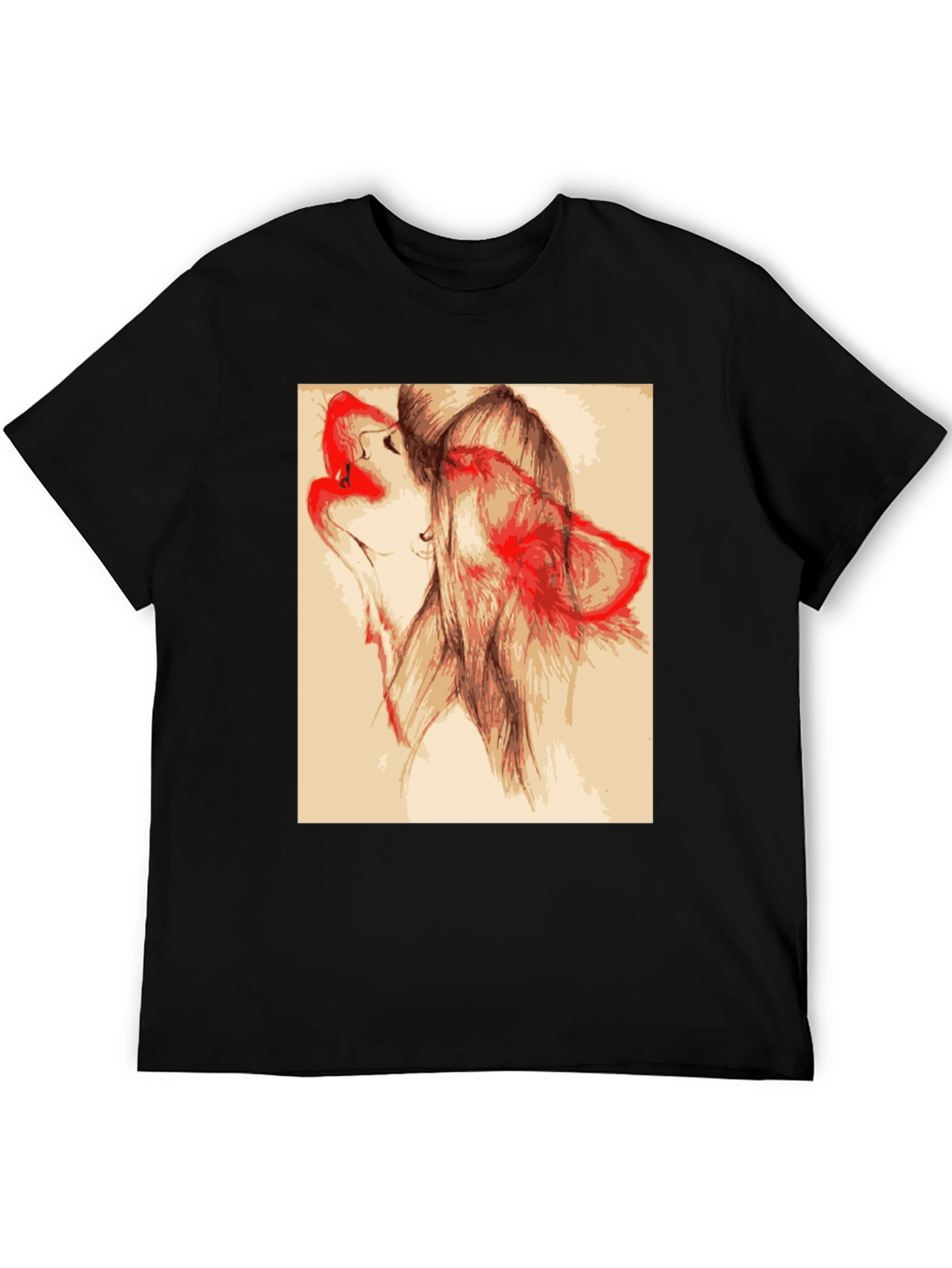 Wolf Art Graphic Tee - Black Unisex T-Shirt